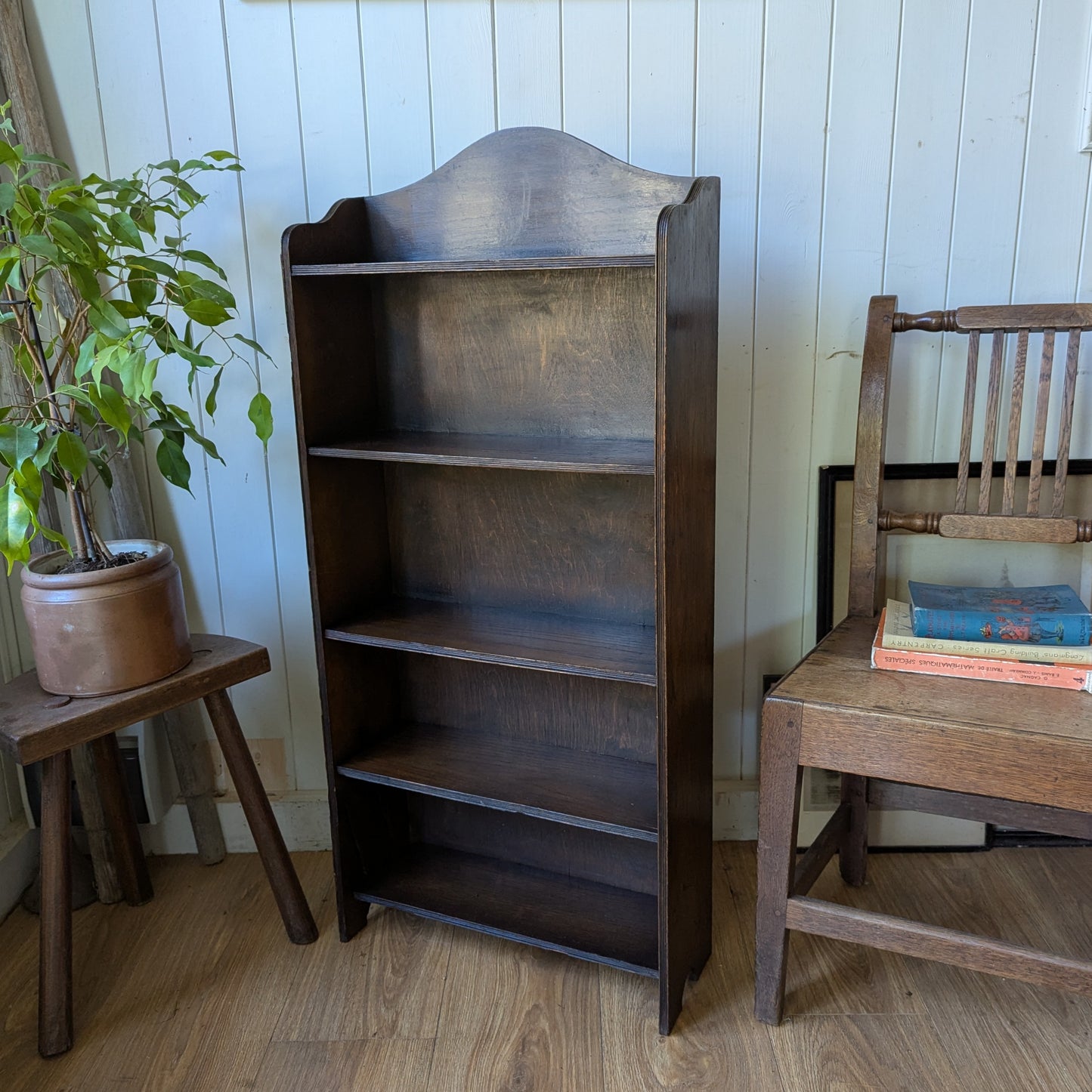 Small Antique Oak Bookcase