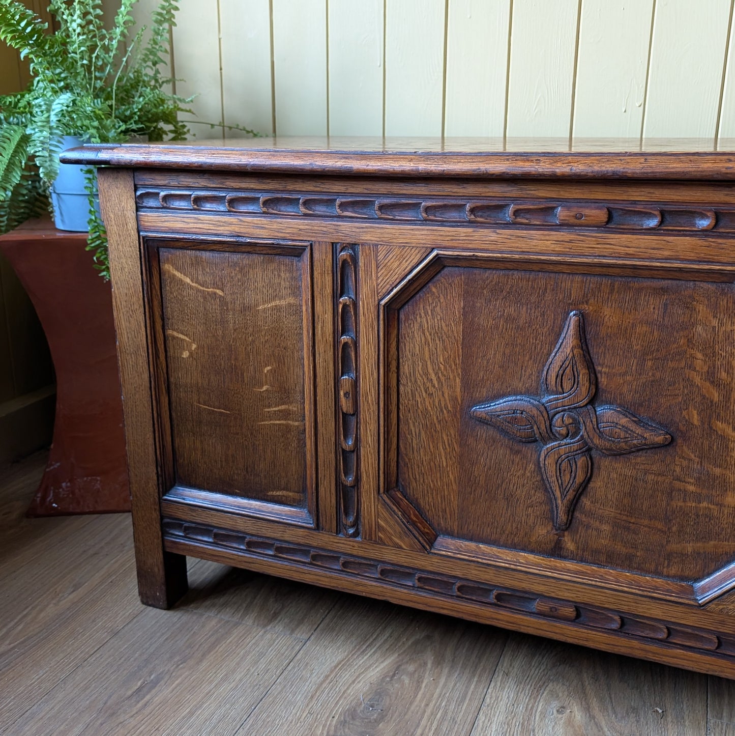 Antique Oak Blanket Box