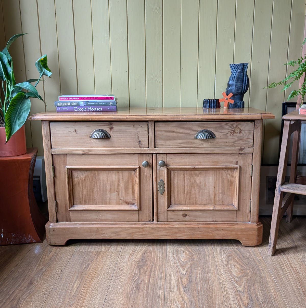 Low Victorian Pine Cupboard