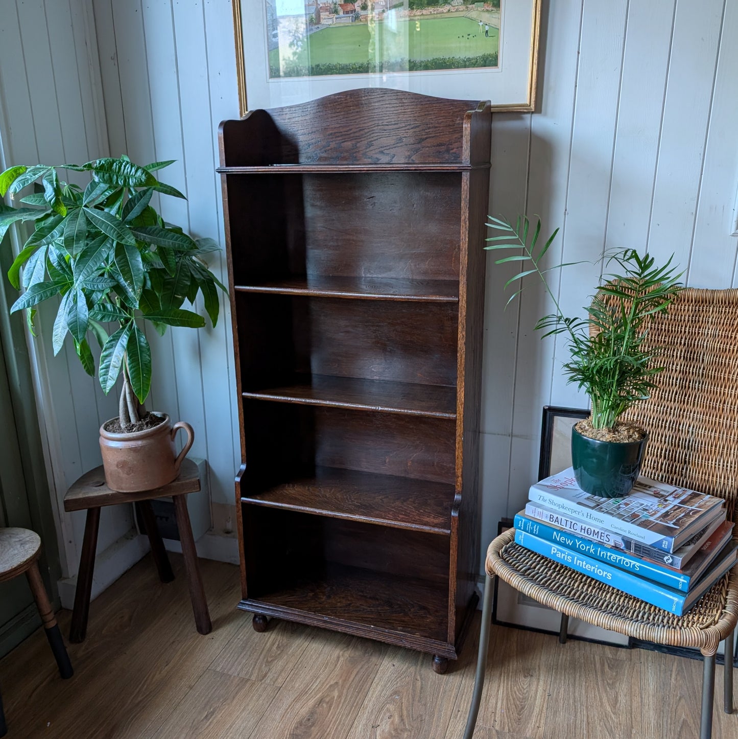 Small Antique Oak Bookcase