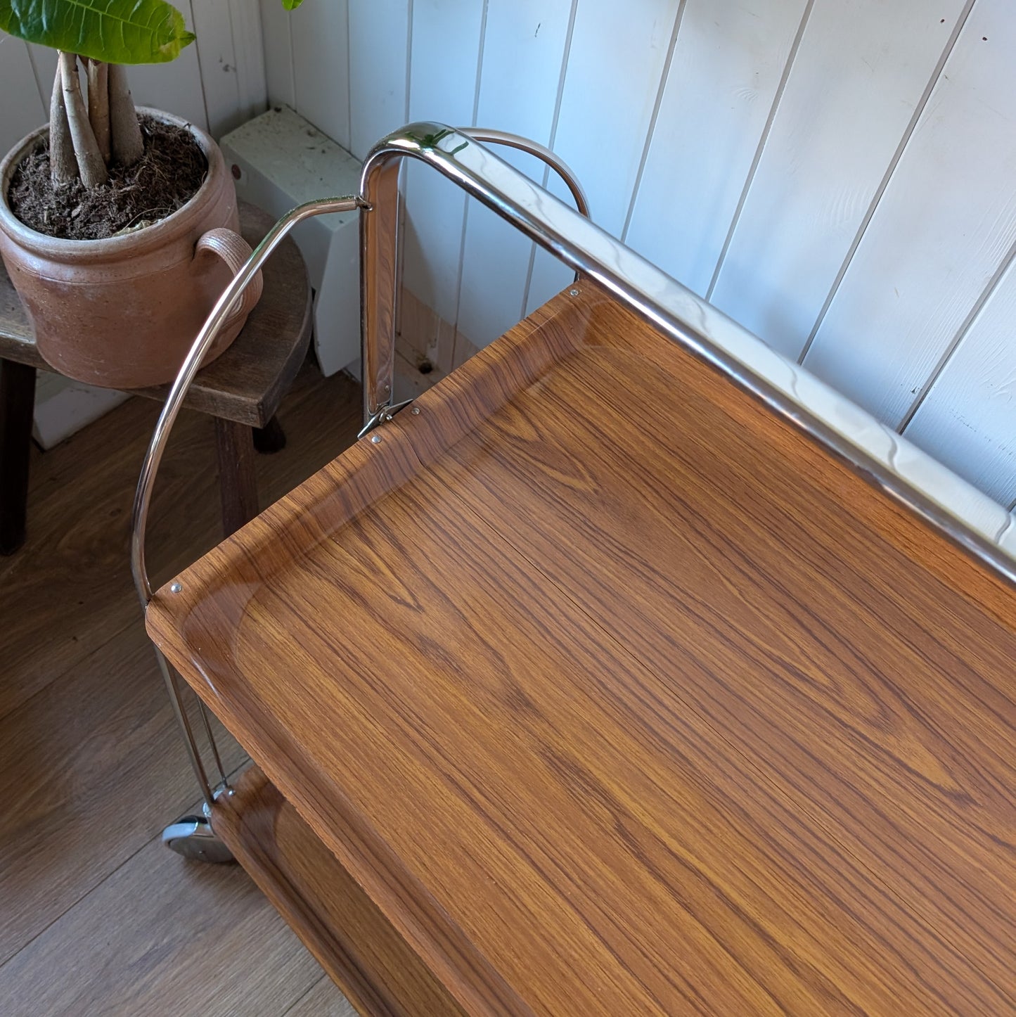German Mid Century Folding Drinks Trolley