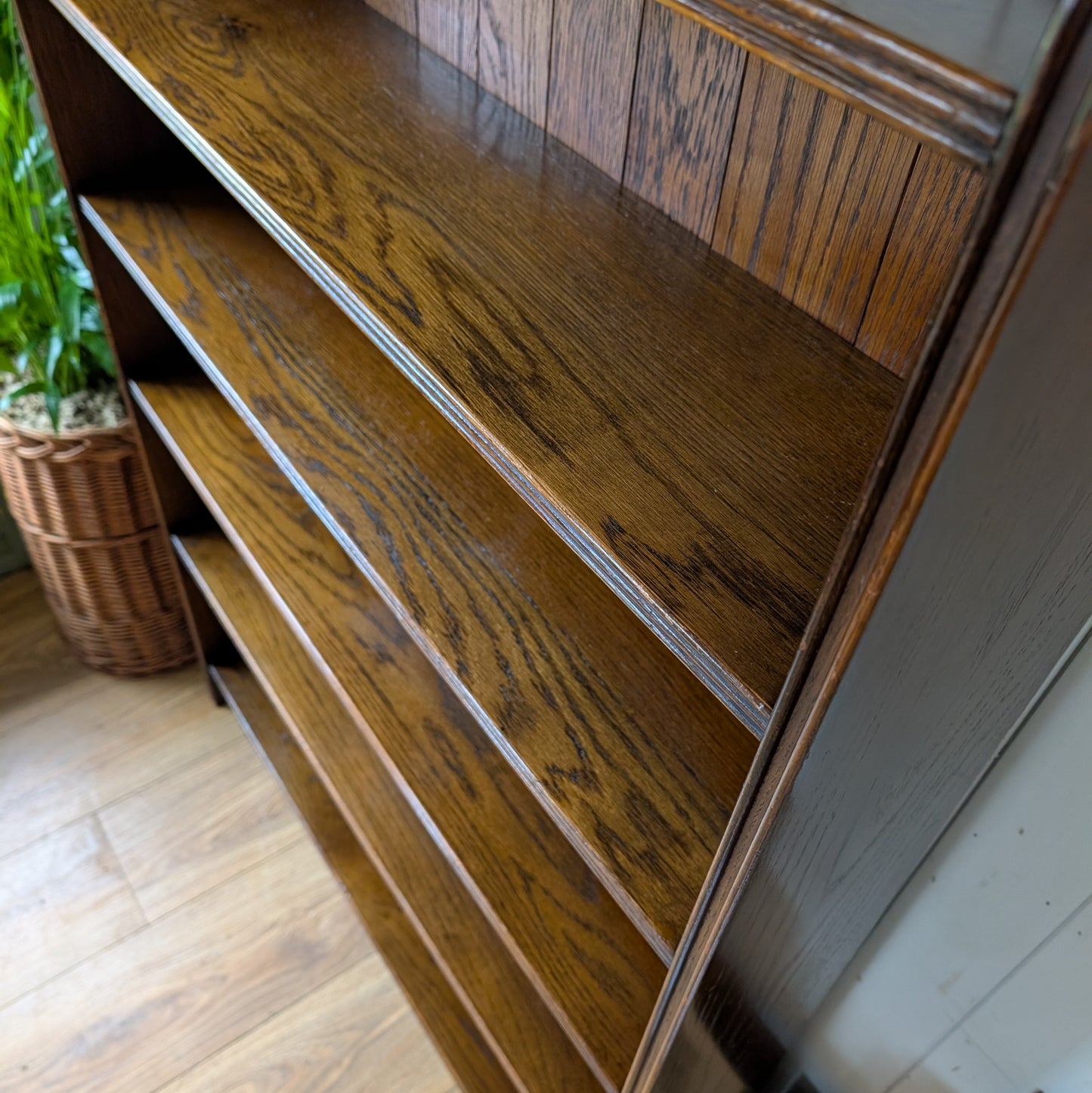 Tall Antique Oak Bookcase