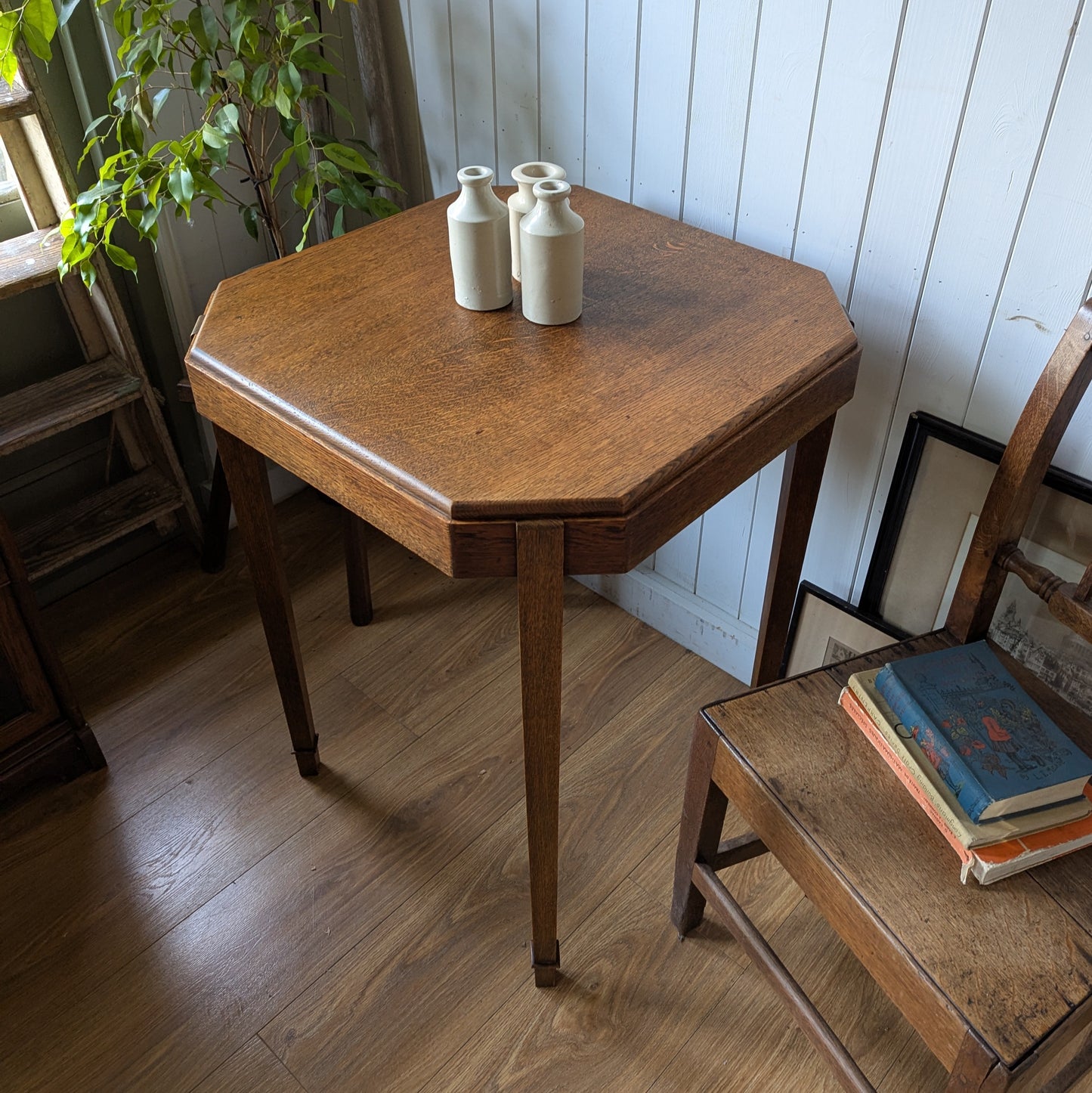 Art Deco Oak Side Table