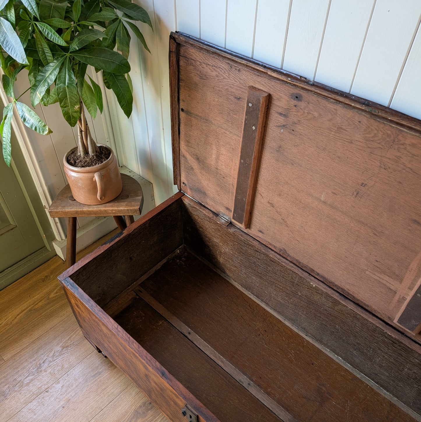 Rustic Antique Oak Chest