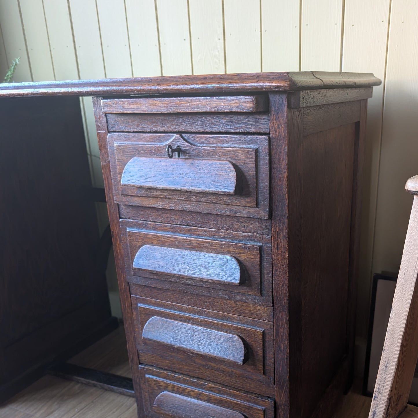 Antique Oak Students Desk