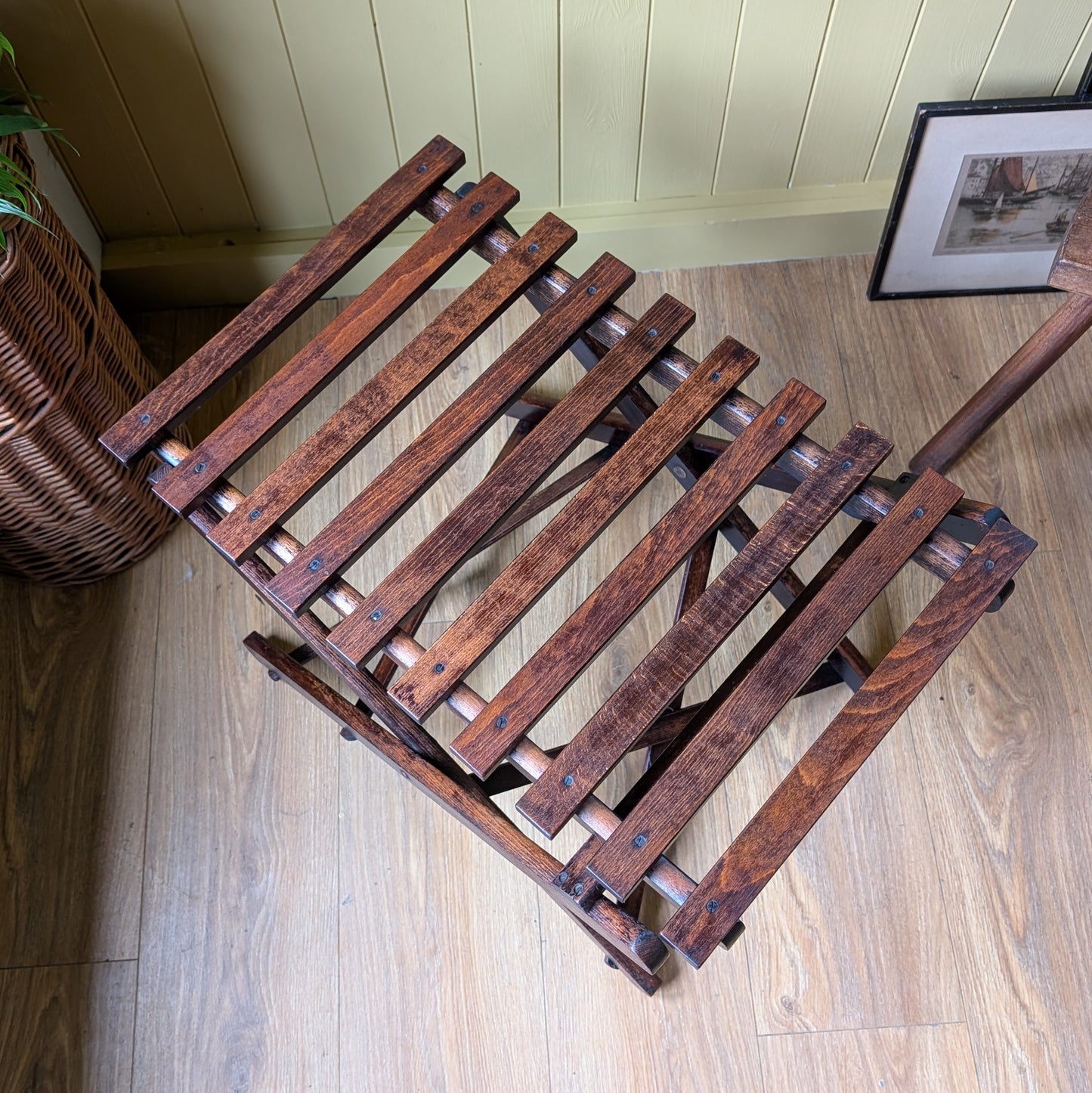 Pair of Antique Folding Luggage Stands