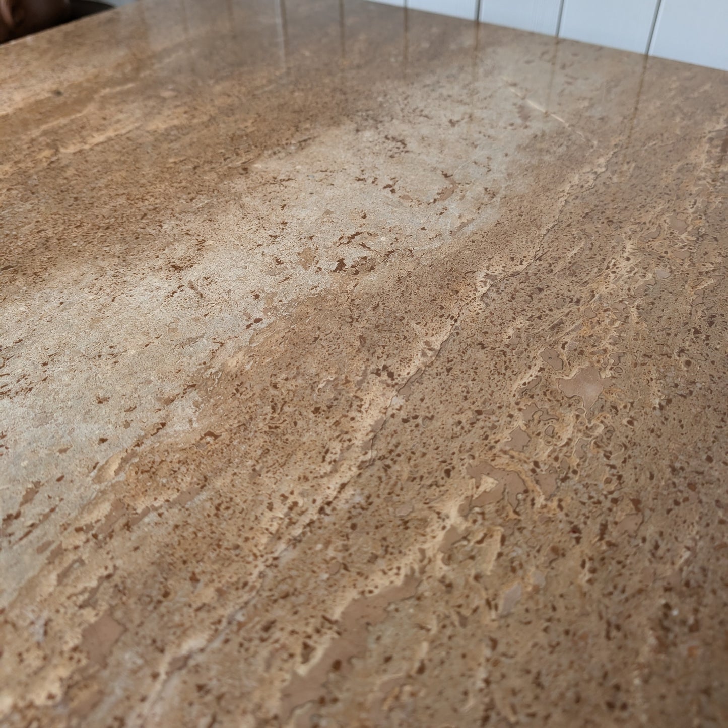 Mid Century Travertine Coffee Table