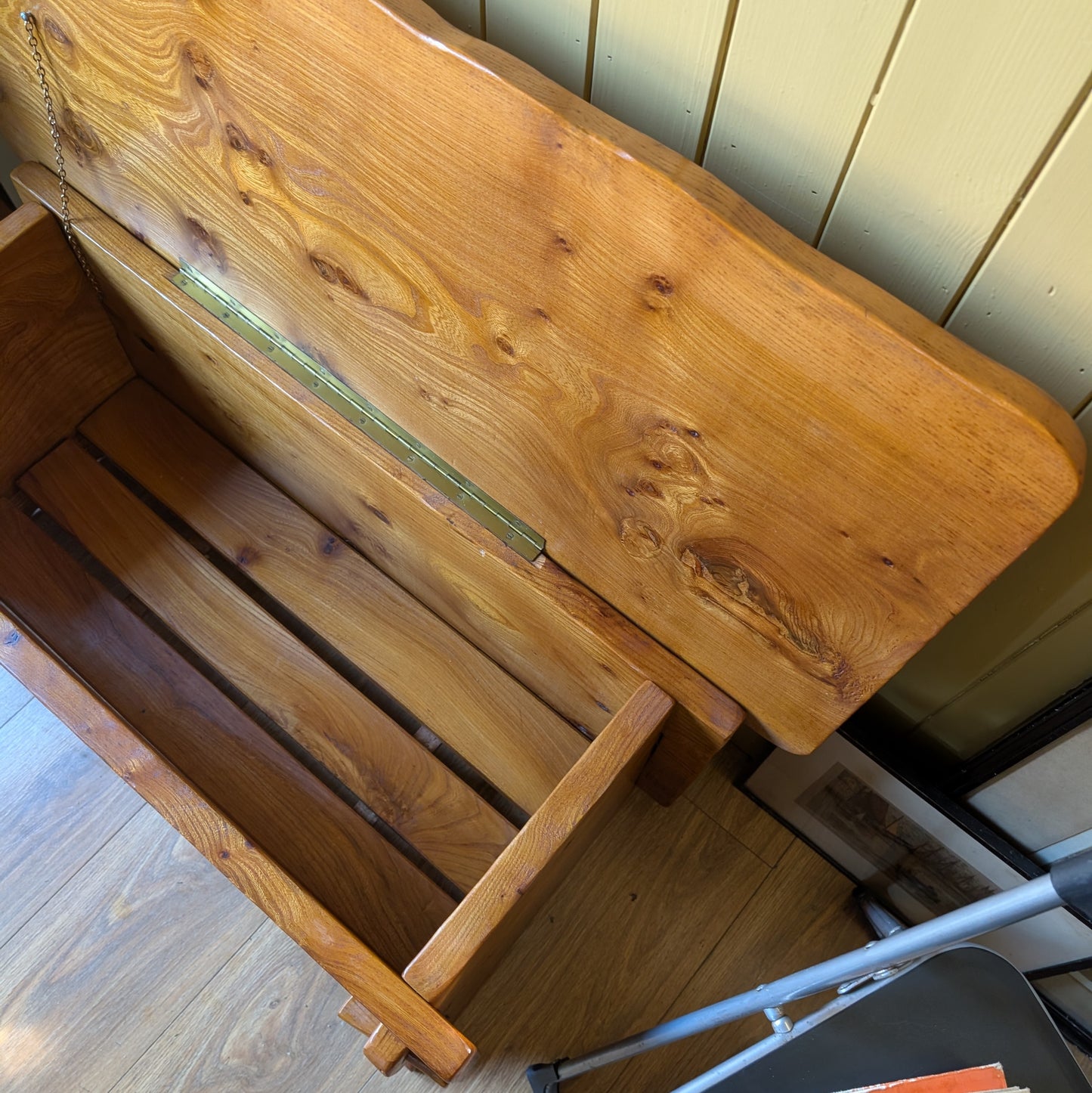 Mid Century Danish Brutalist Oak Chest