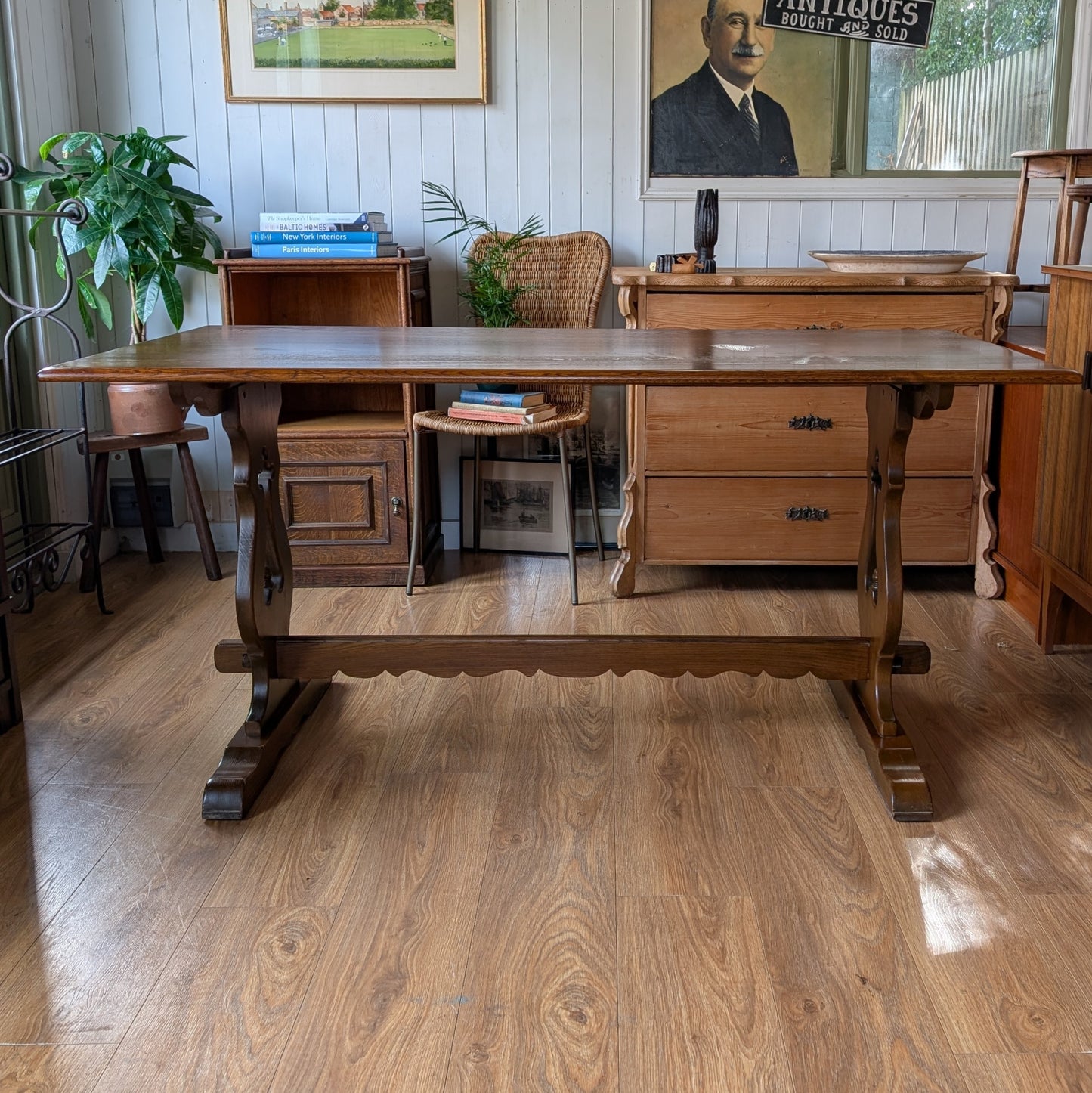 Vintage Oak Refectory Table