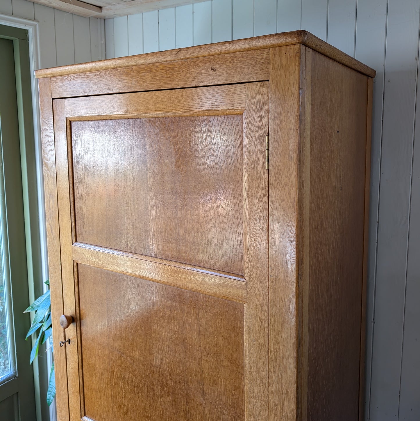 1960s Panalled Oak Wardrobe