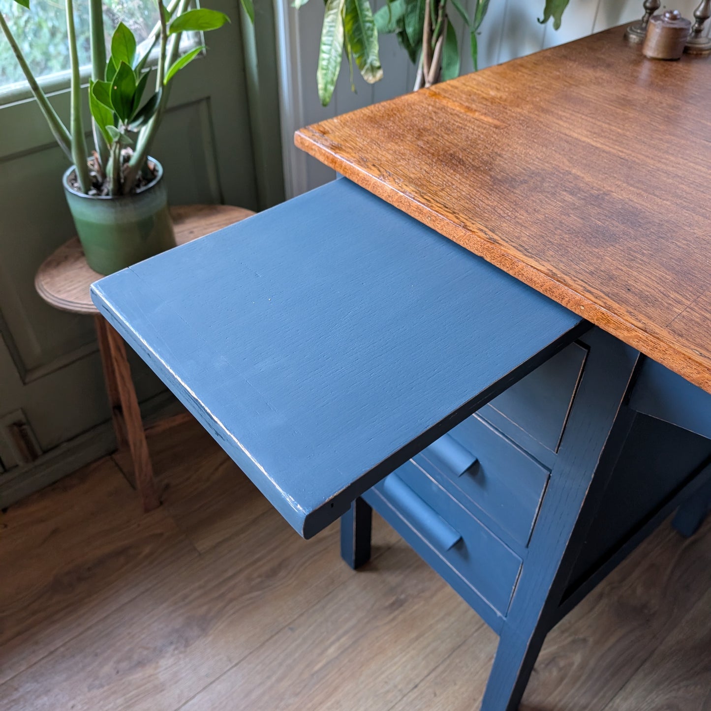 Painted Antique Oak Desk