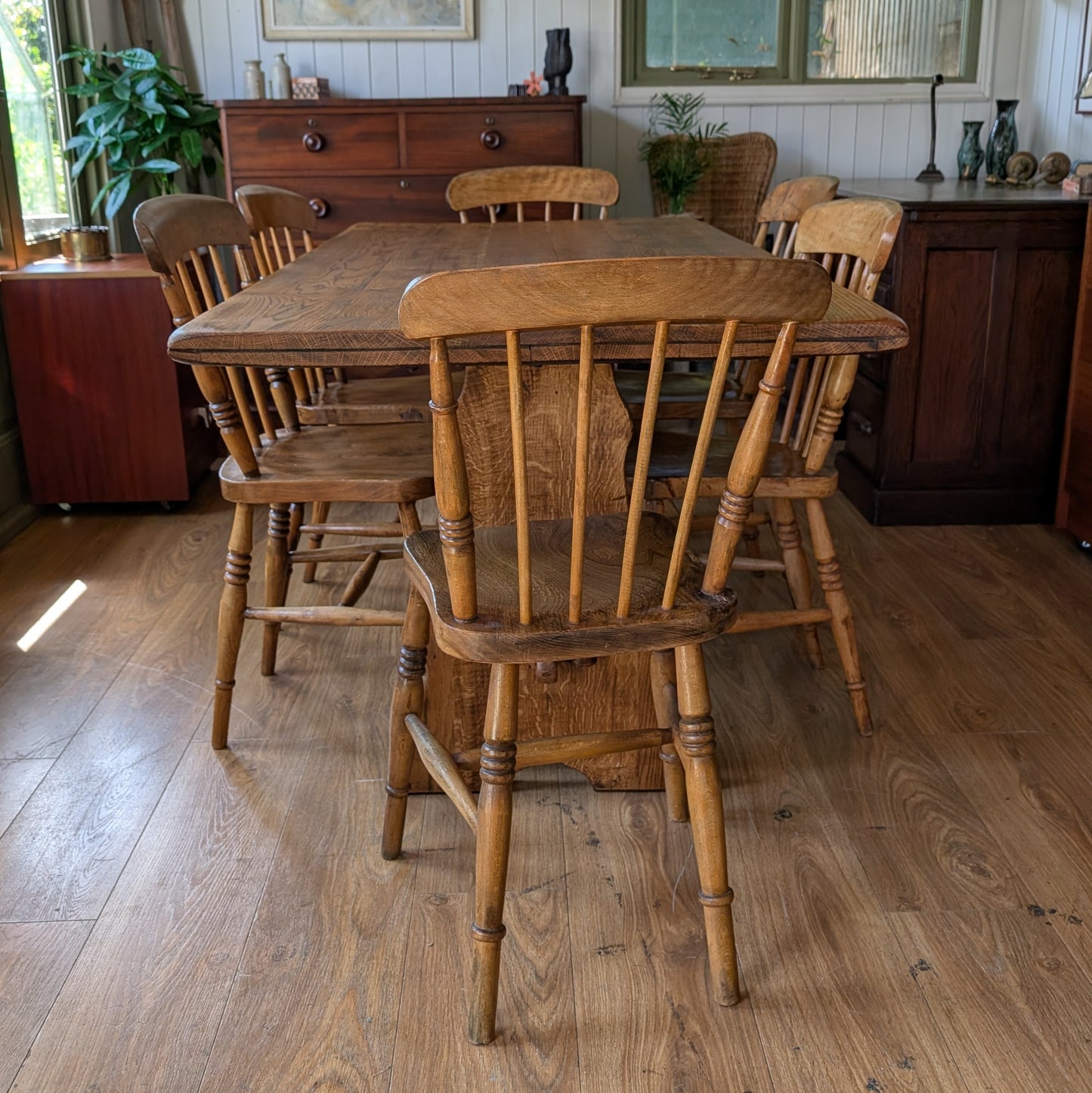 Rustic Oak Antique Dining Table