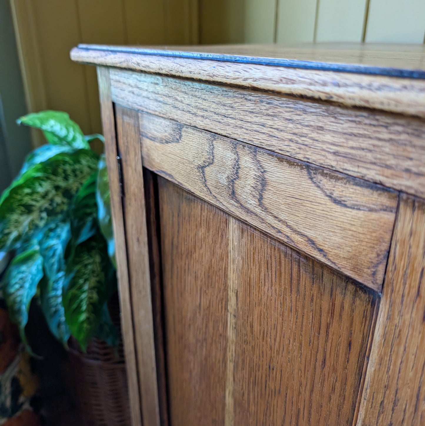Antique Oak Shoe Cupboard