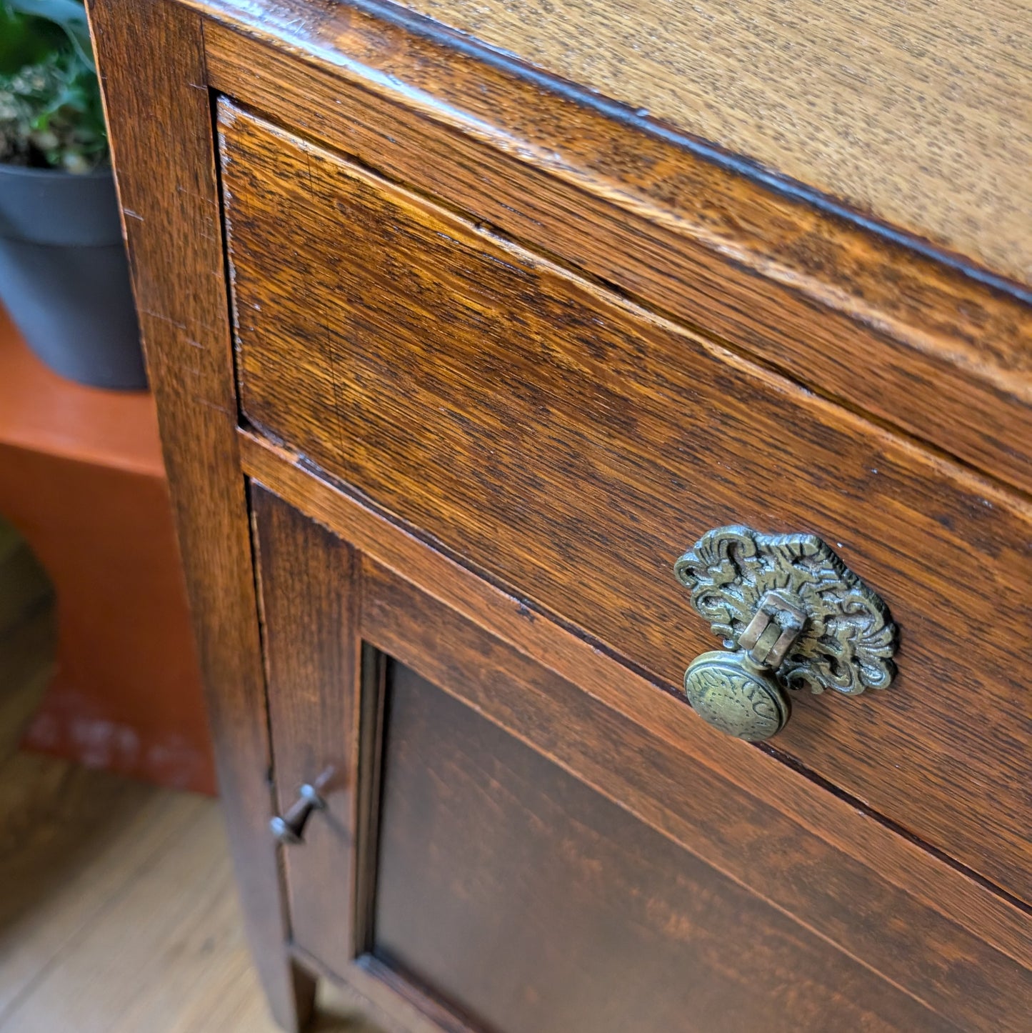 Vintage Oak Pot Cupboard