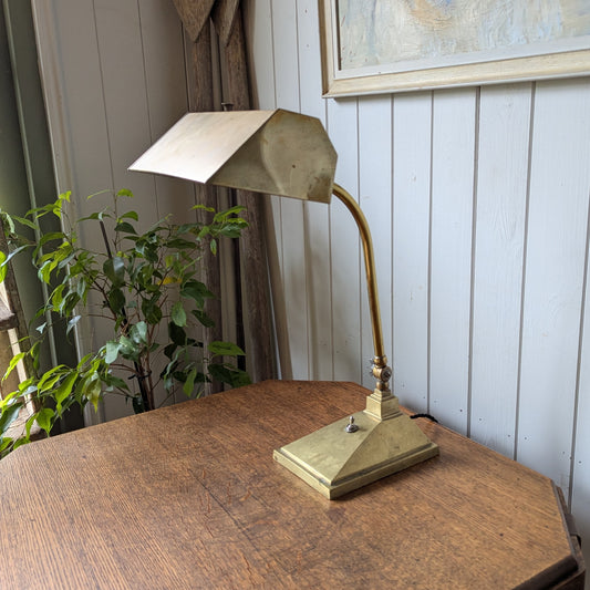 Adjustable Brass Desk Lamp