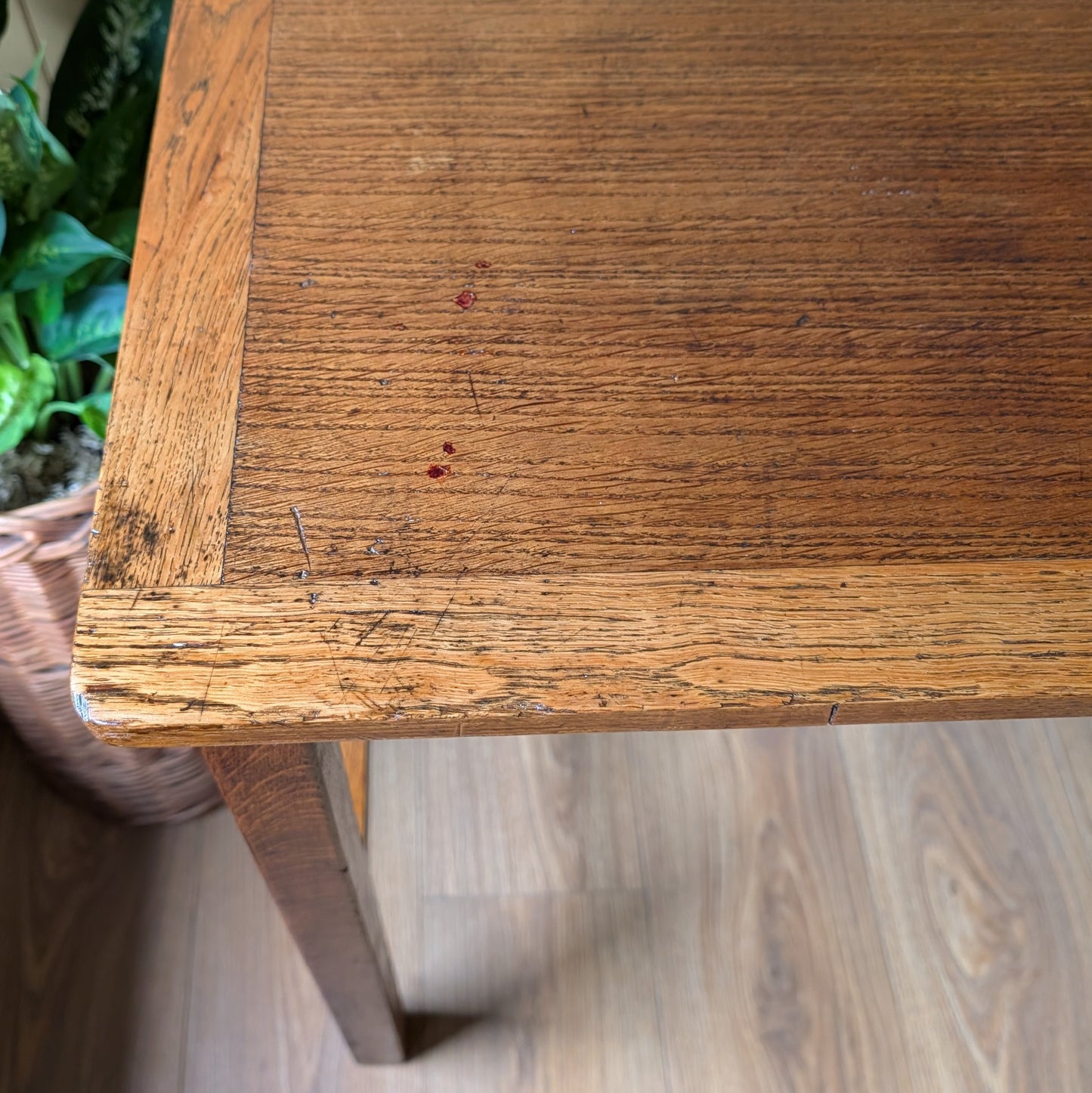 Vintage Oak Pedestal Desk