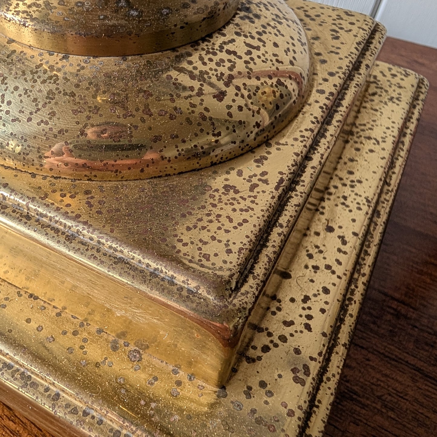 Large Vintage Brass Column Lamp