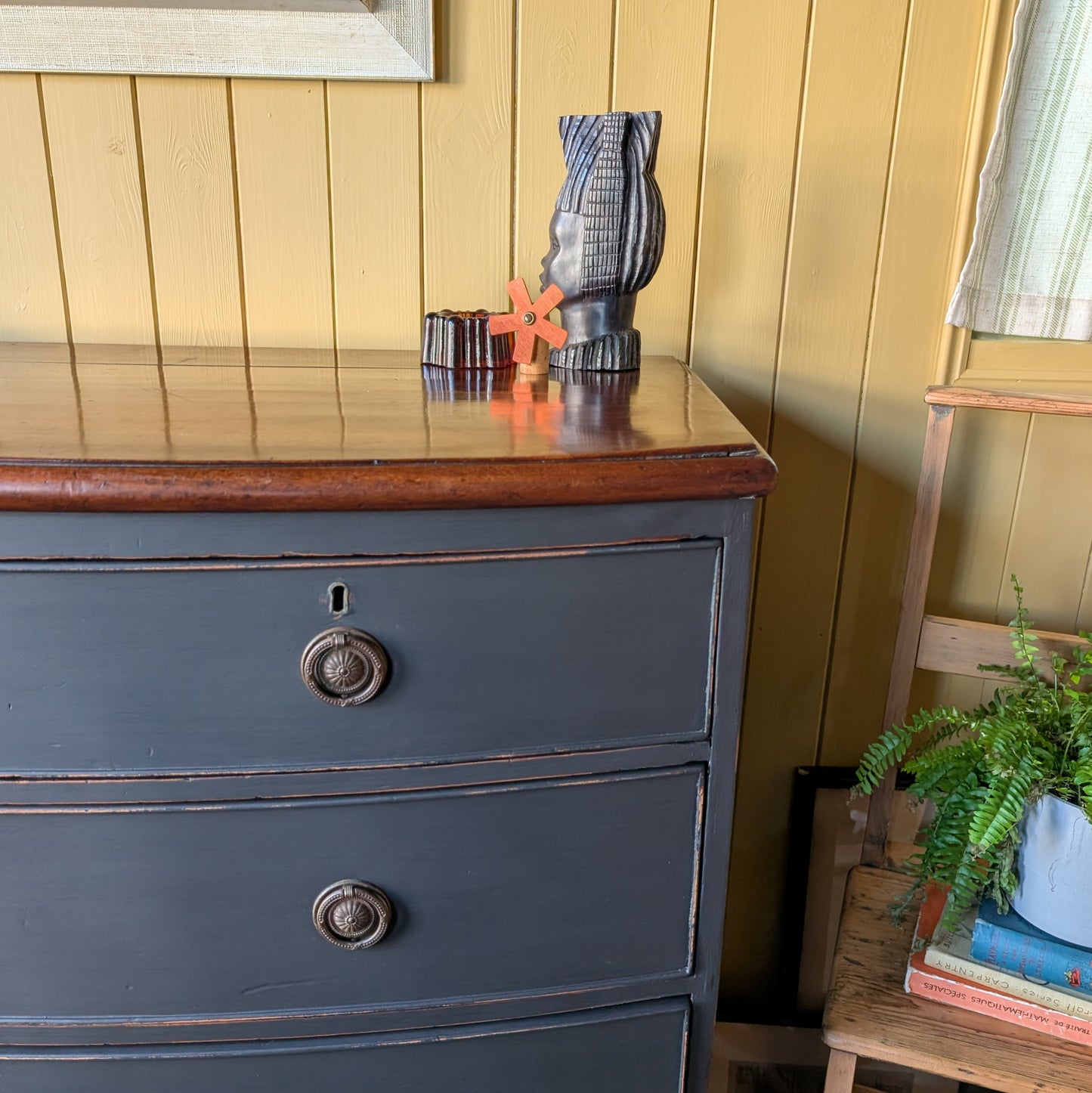 Painted Georgian Bow Front Chest of Drawers