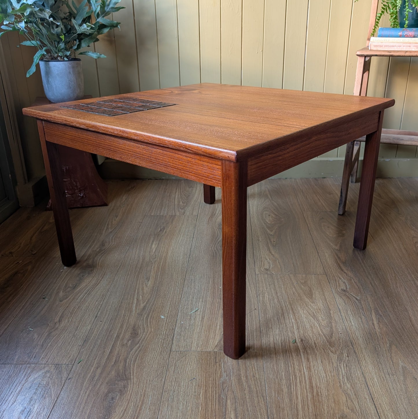 Mid Century Coffee Table with Tiled Insert