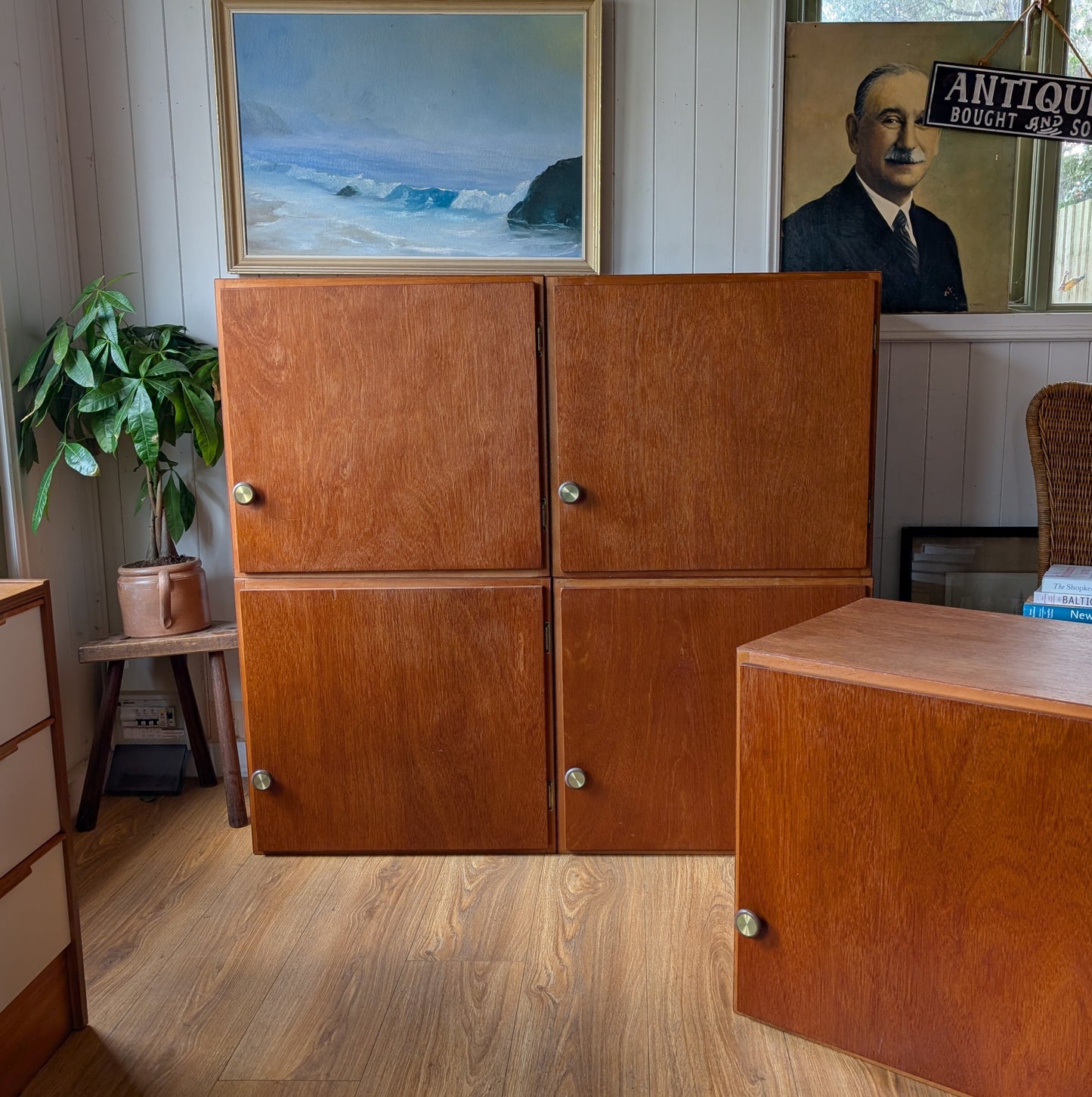 Individual Vintage Wood Boxes Cupboards