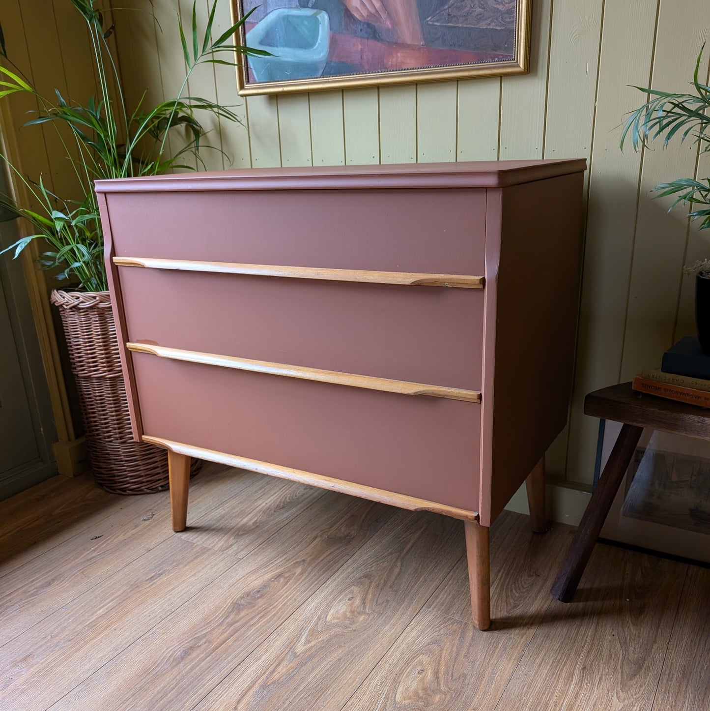 Small Painted Mid Century Chest of Drawers