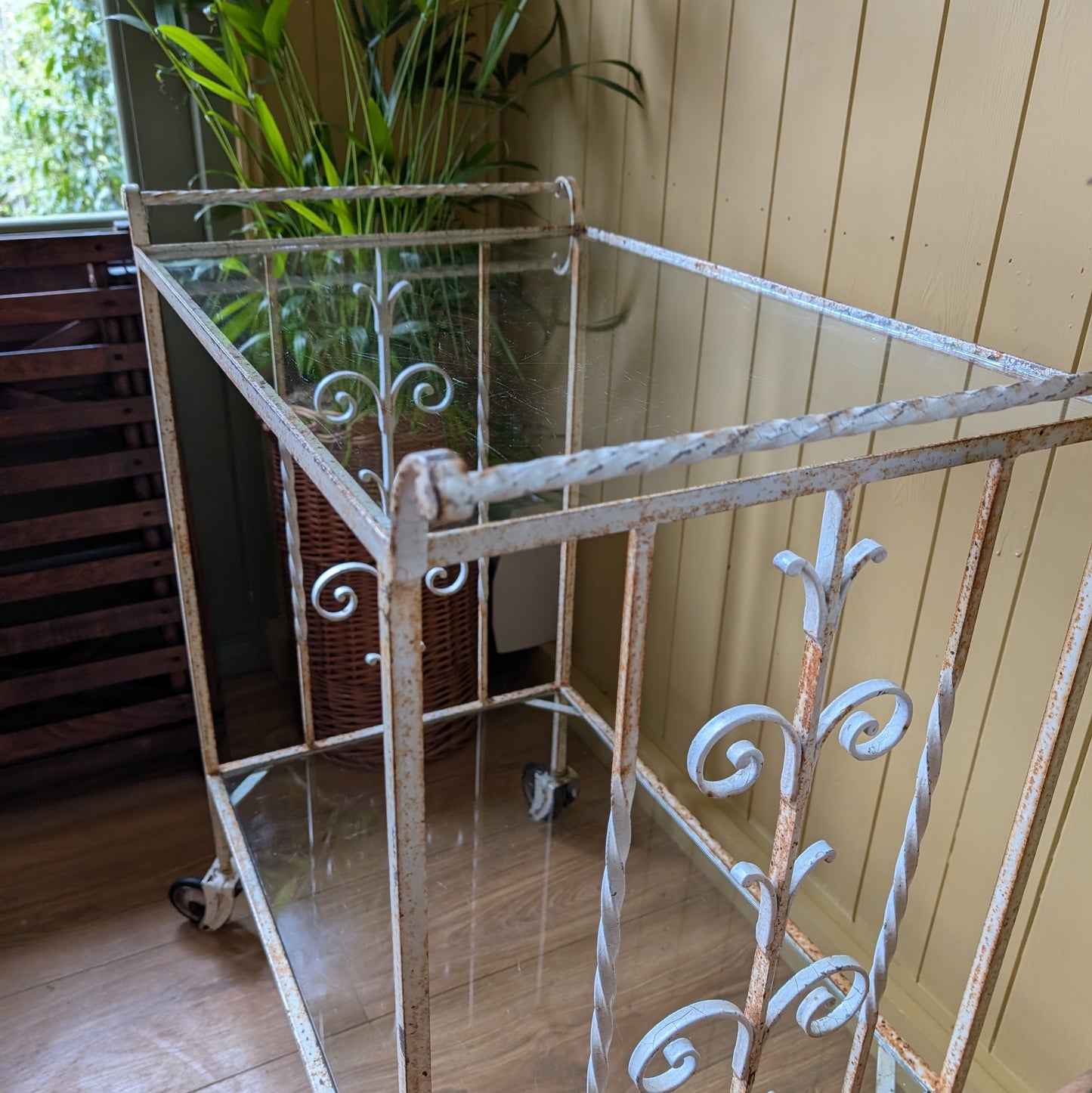 Vintage Wrought Iron Drinks Trolley