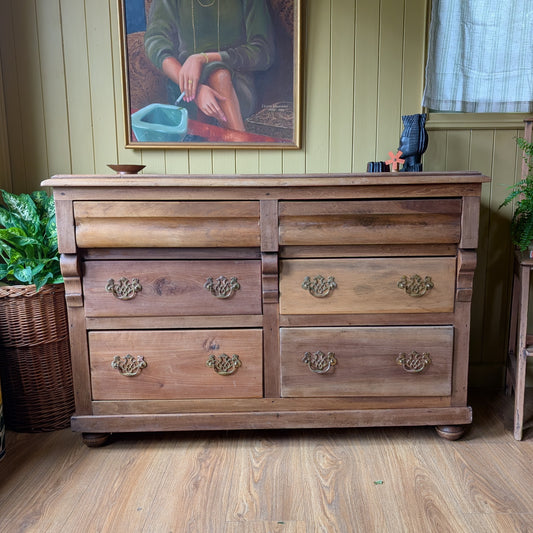 Rustic Antique Bank of Drawers