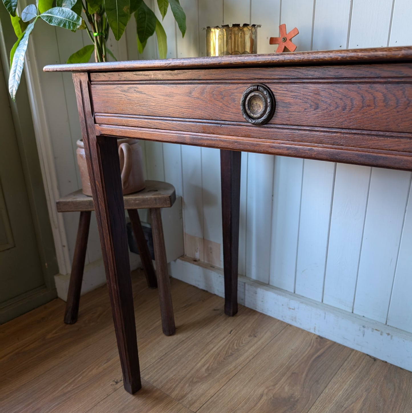 Small Antique Oak Writing Desk