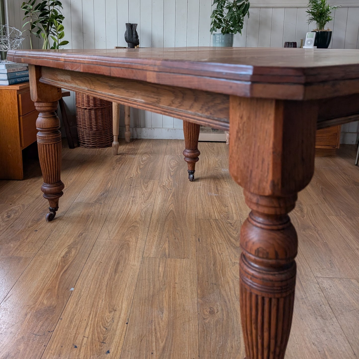 Large Victorian Oak Dining Table