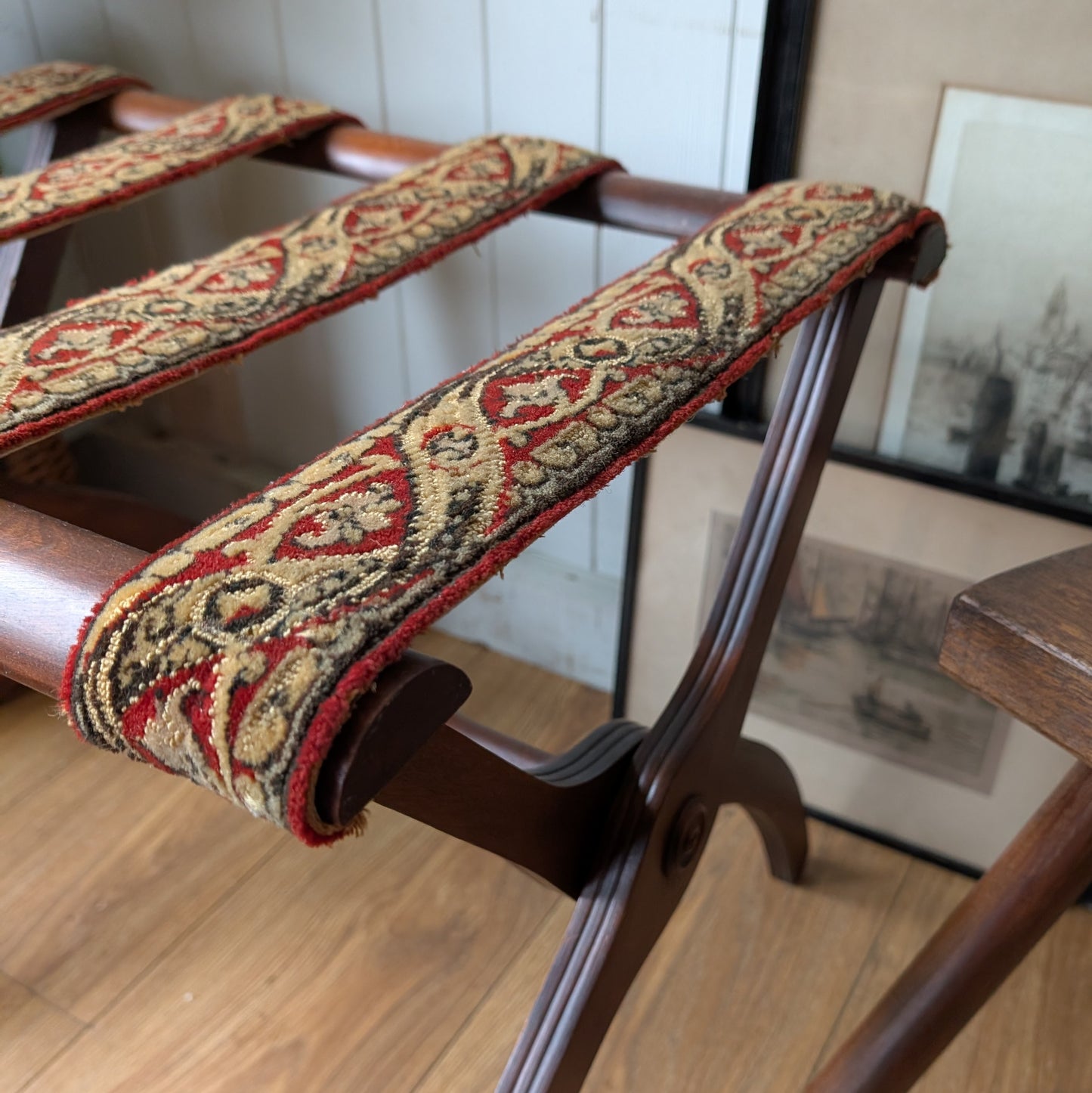 Vintage Folding Luggage Rack
