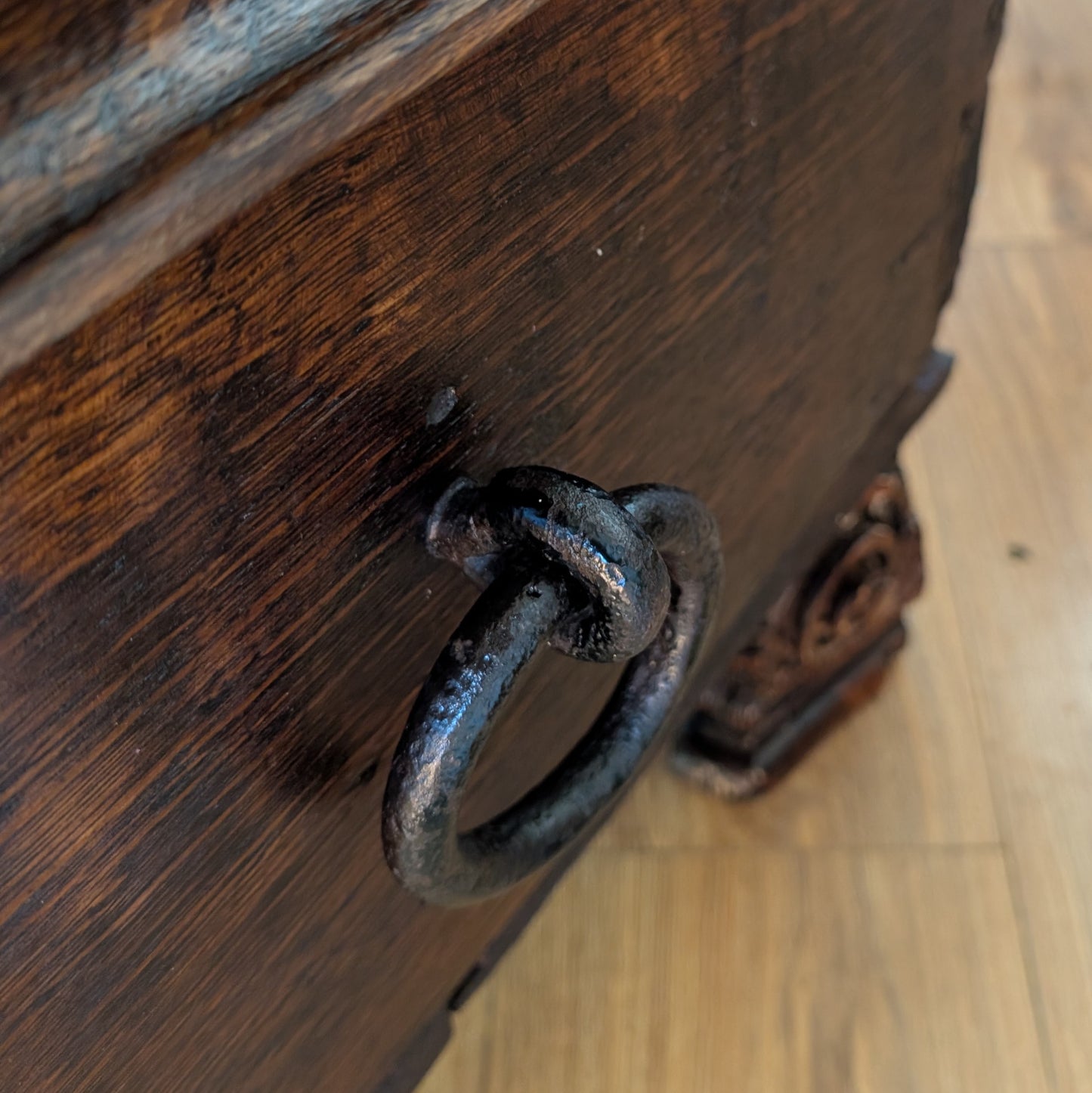 Rustic Antique Oak Chest