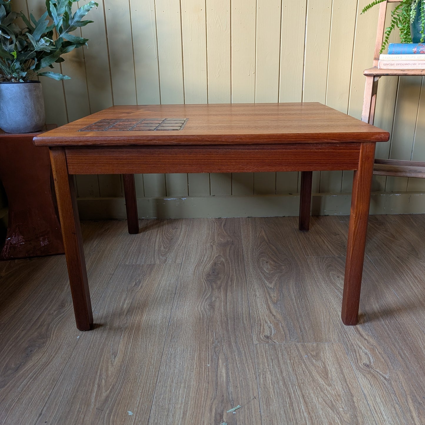 Mid Century Coffee Table with Tiled Insert