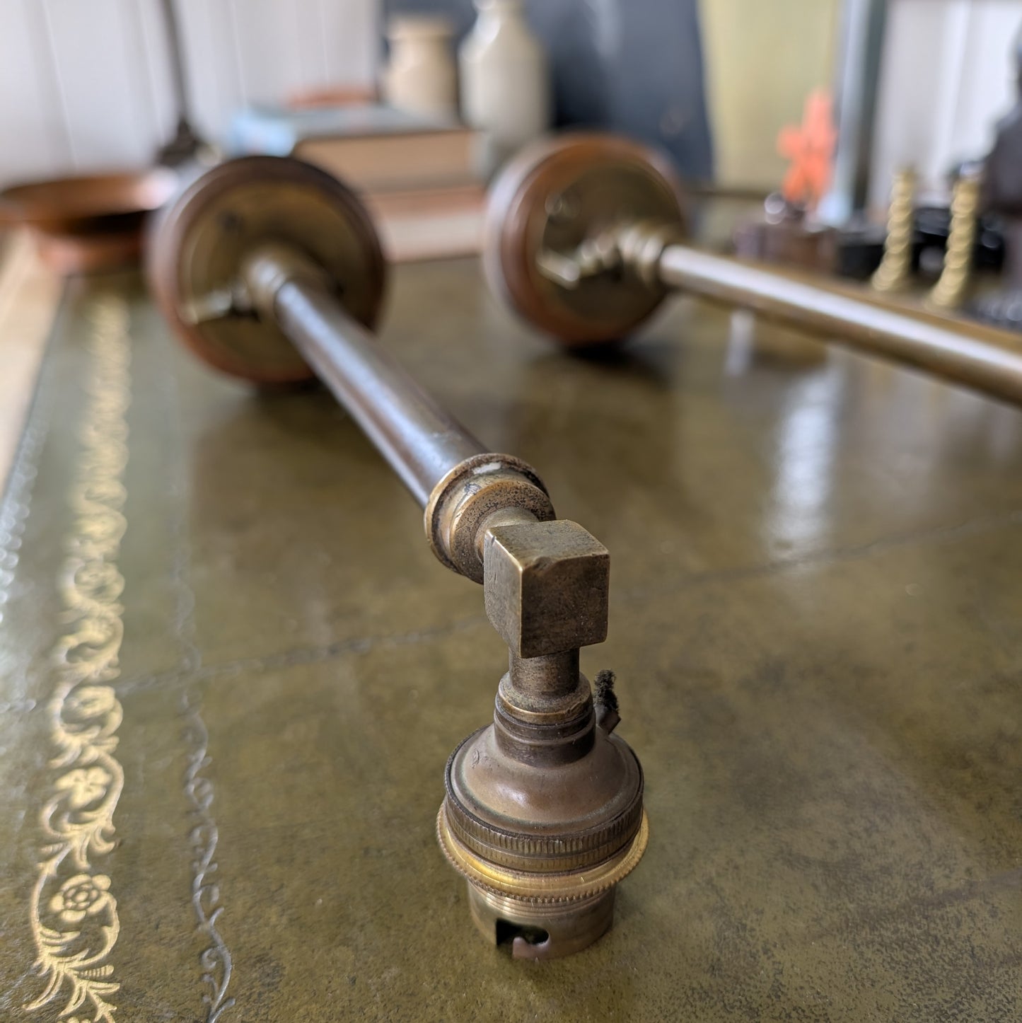 Pair of Antique Brass Wall Lights