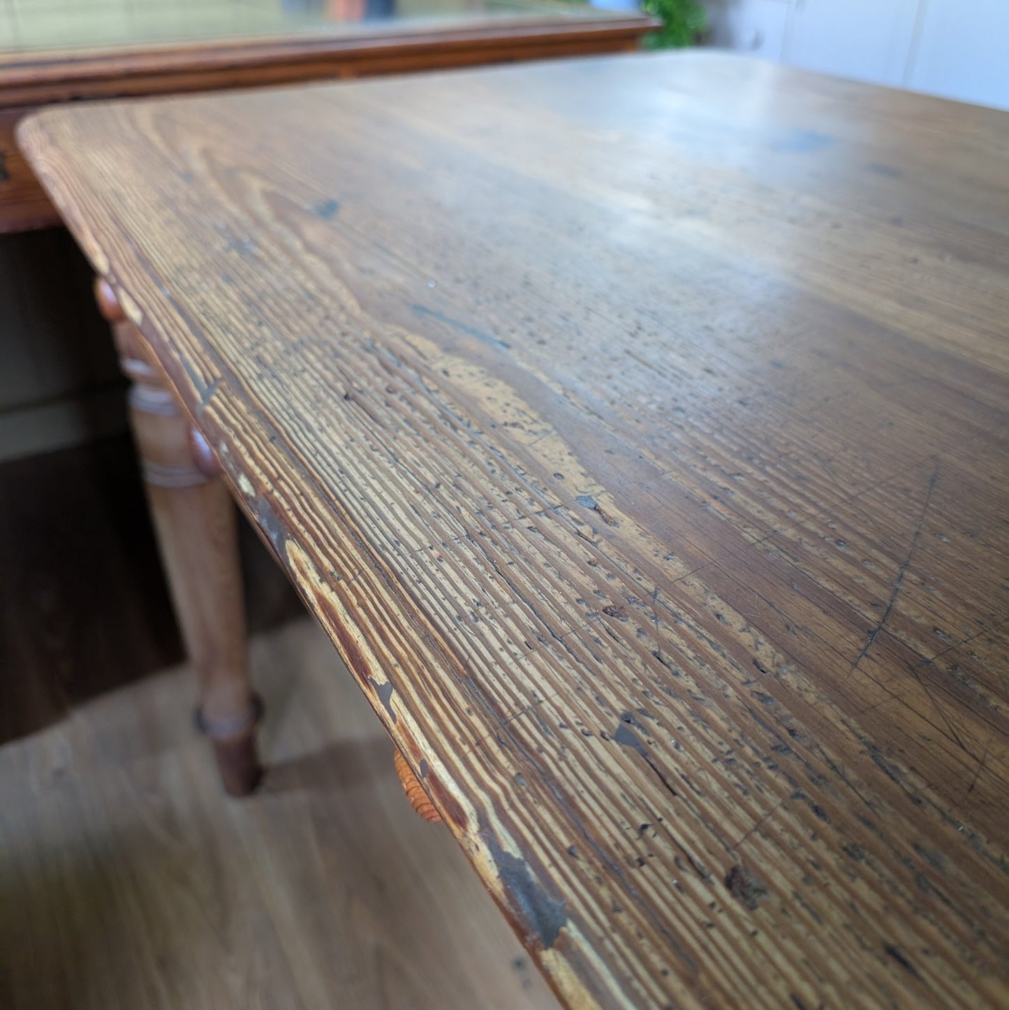 Victorian Pine Farmhouse Kitchen Table