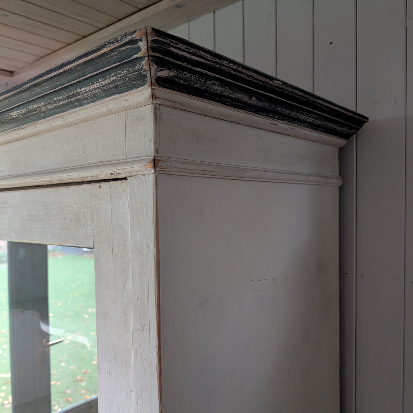 Large French Antique Glazed Cupboard
