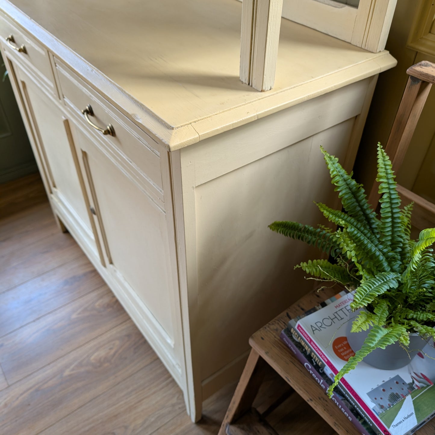 Rustic French Painted Kitchen Dresser