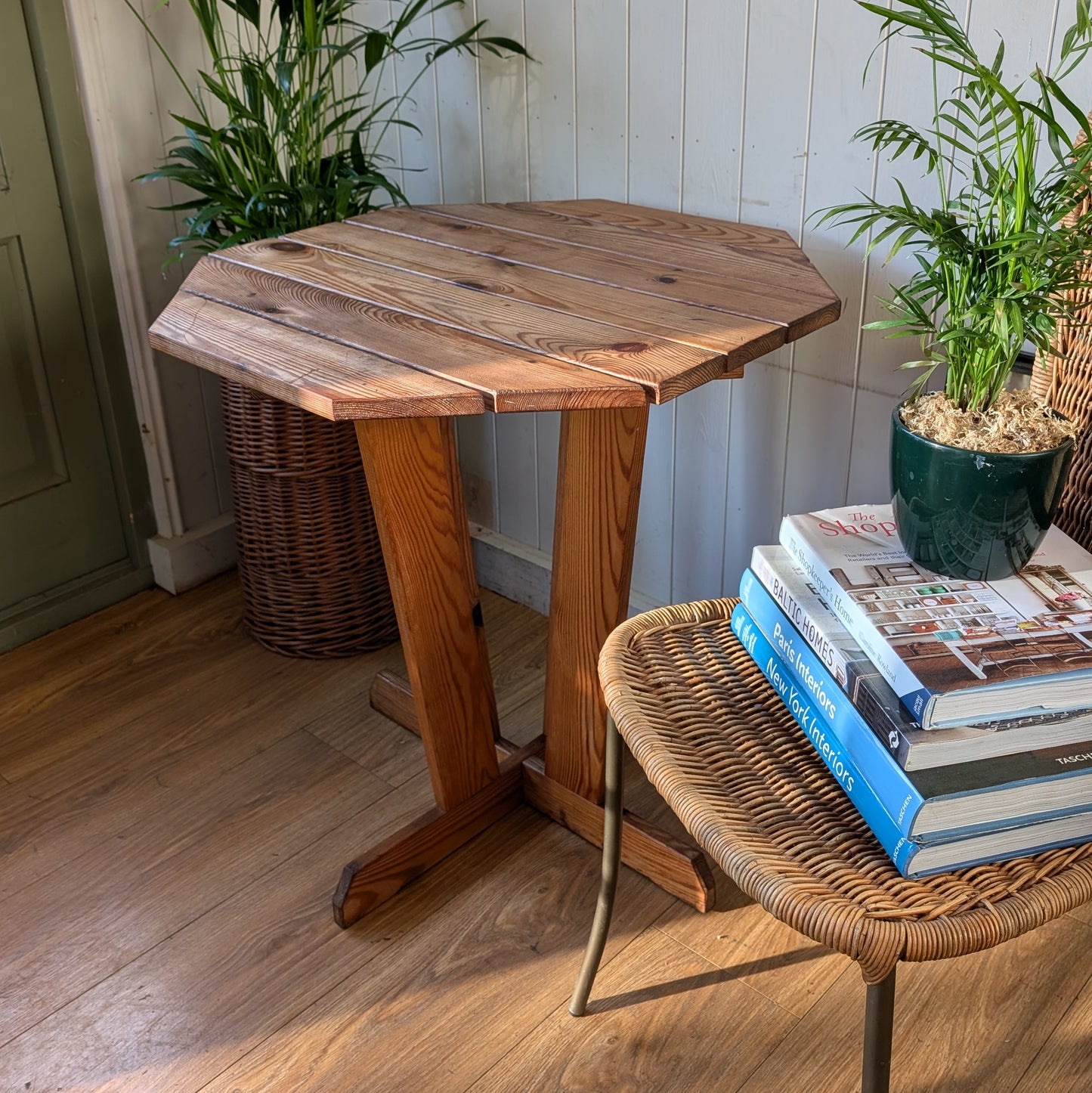 Mid Century Pine Side Table