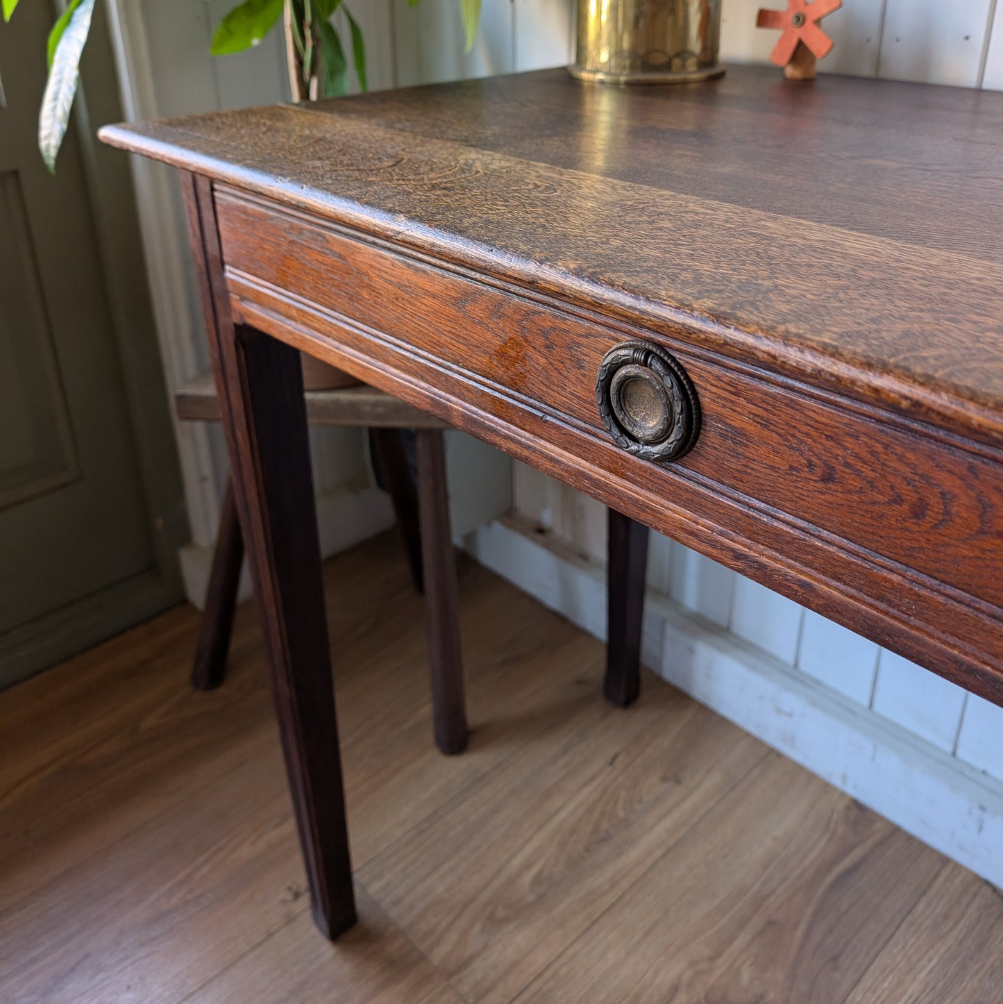 Small Antique Oak Writing Desk