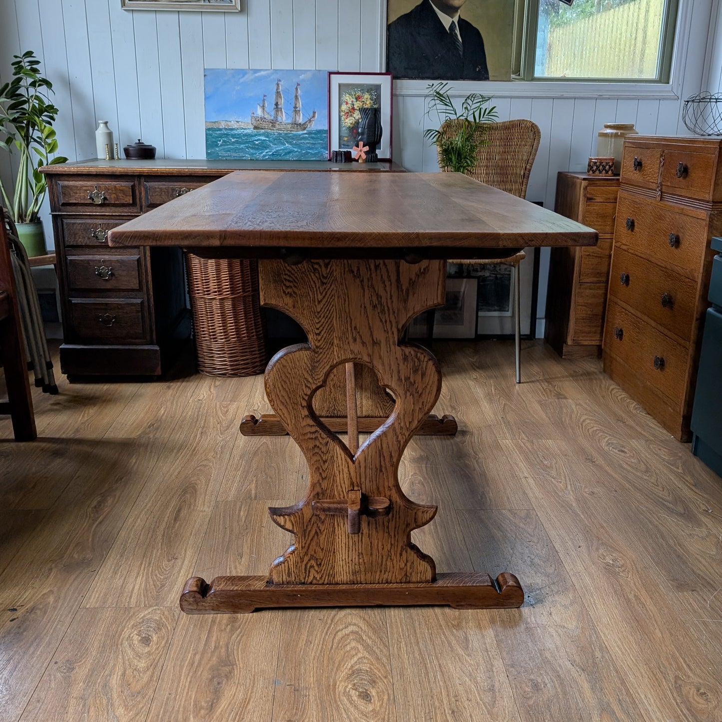 Antique Oak Refectory Table