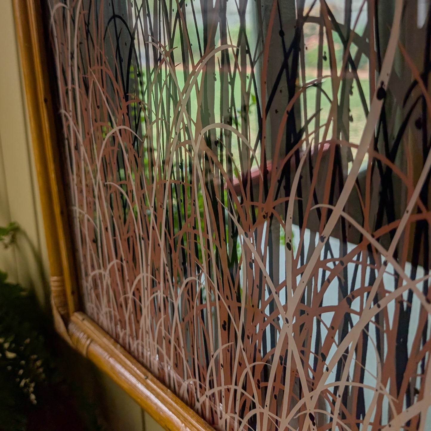 Mid Century Bamboo Mirror