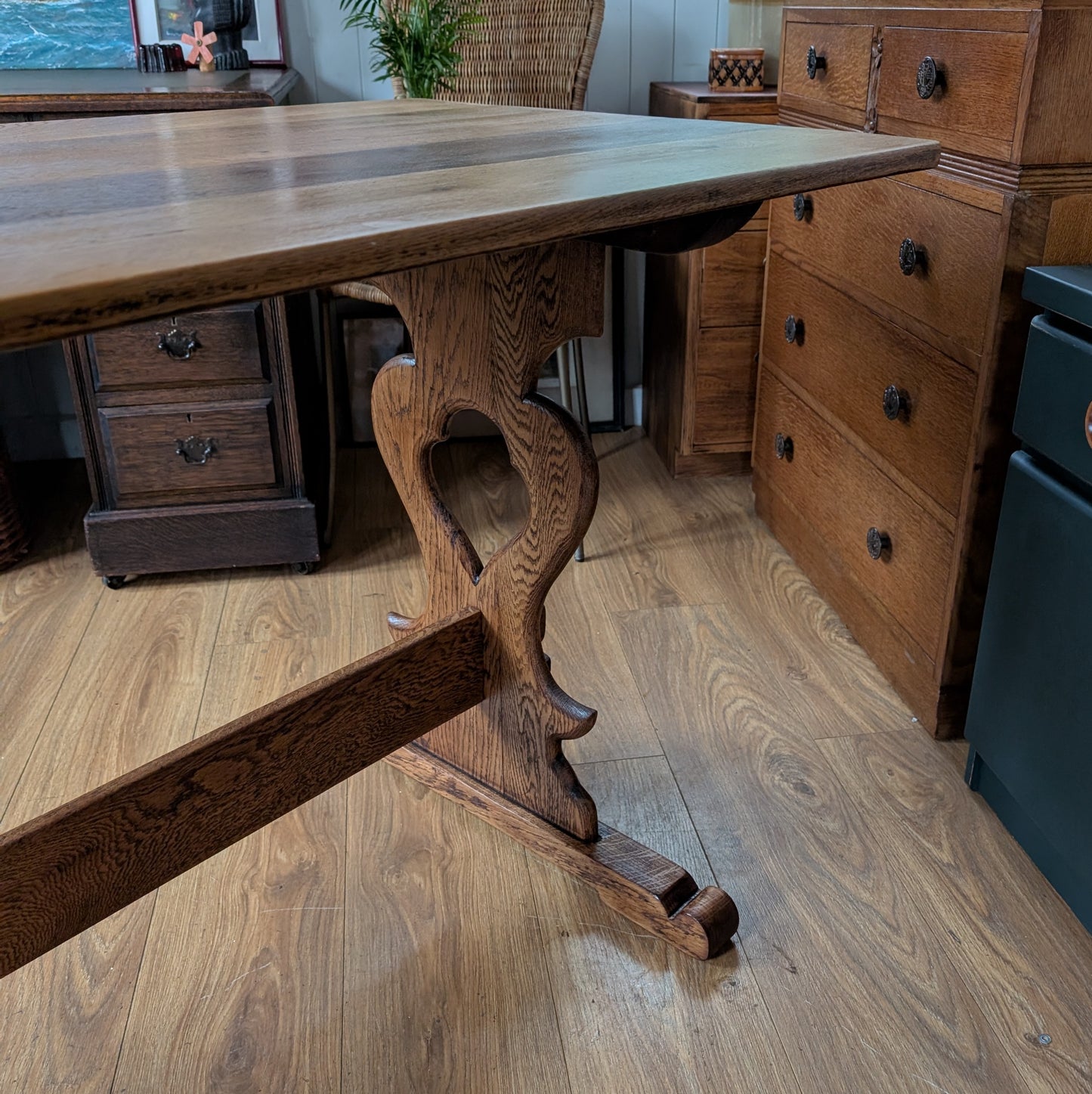 Antique Oak Refectory Table