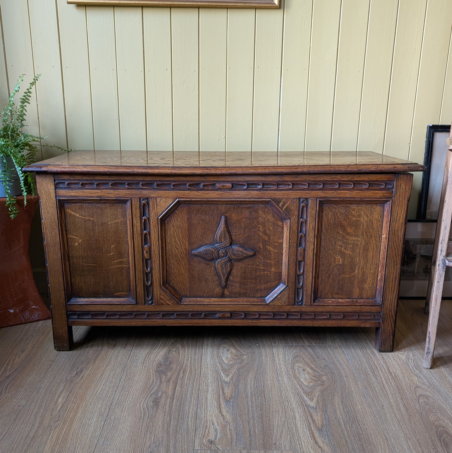 Antique Oak Blanket Box
