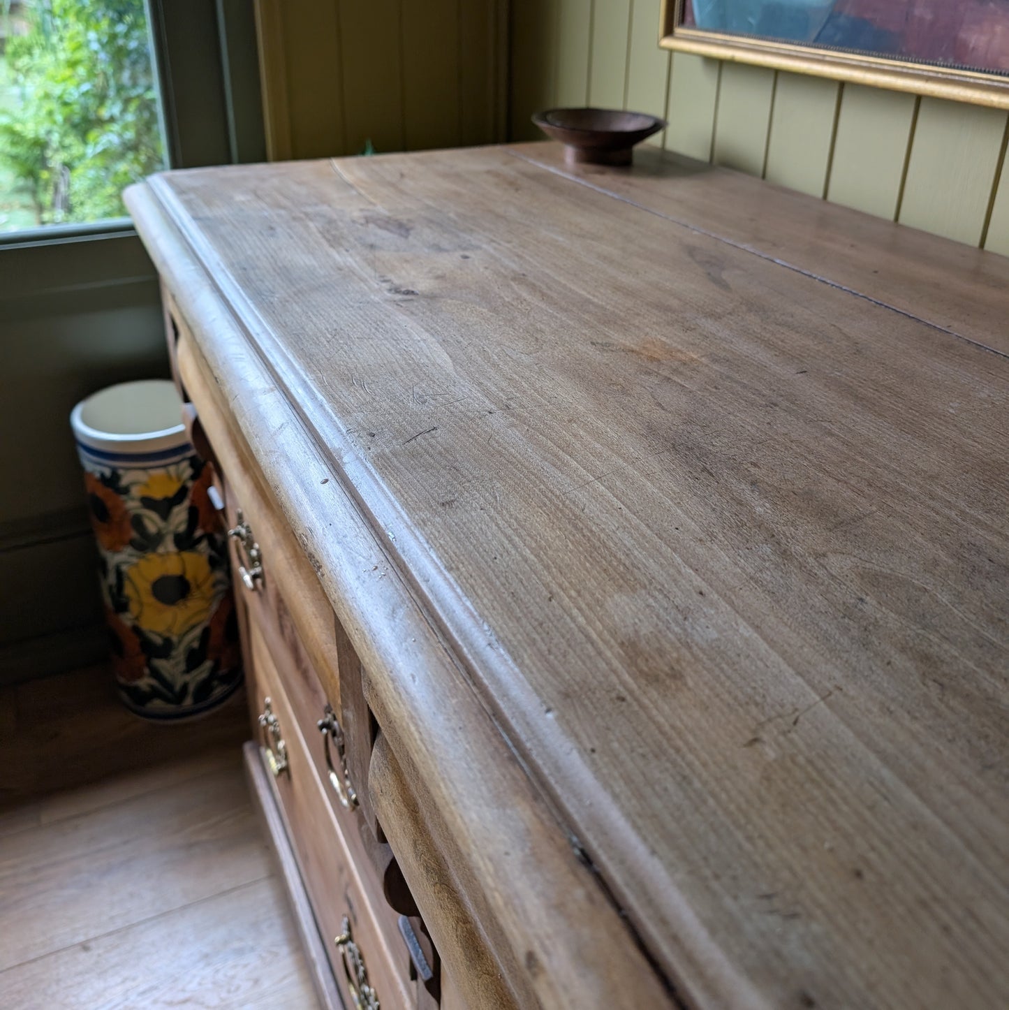 Rustic Antique Bank of Drawers