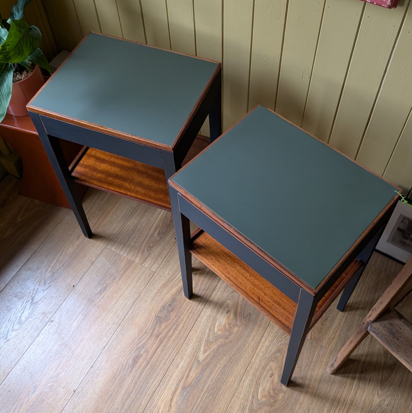 Painted Mid Century Bedside Tables