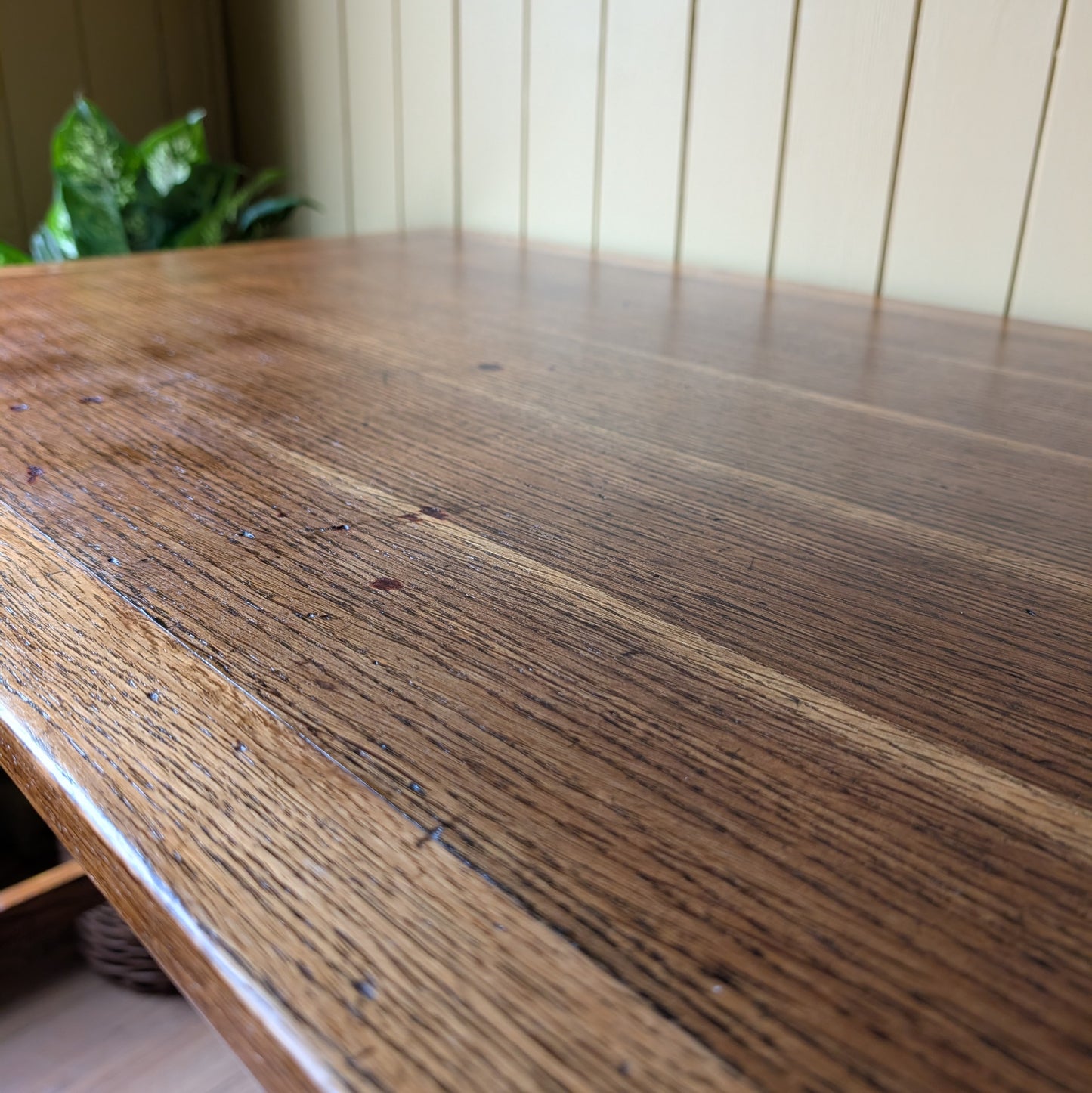 Vintage Oak Pedestal Desk
