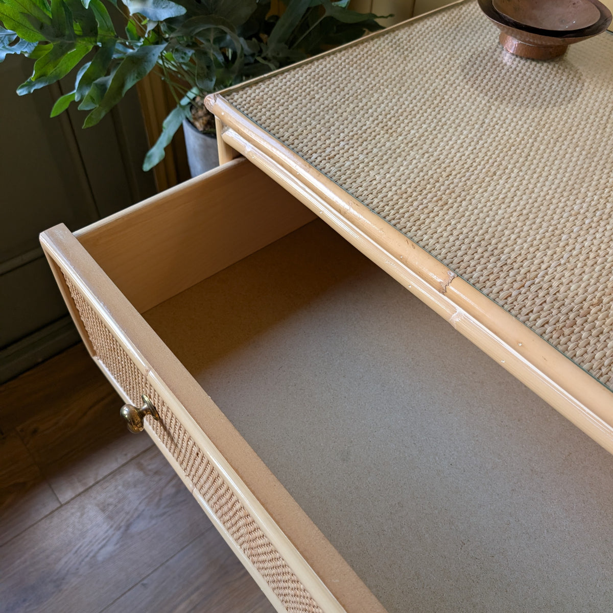 Small Mid Century Bamboo Chest of Drawers