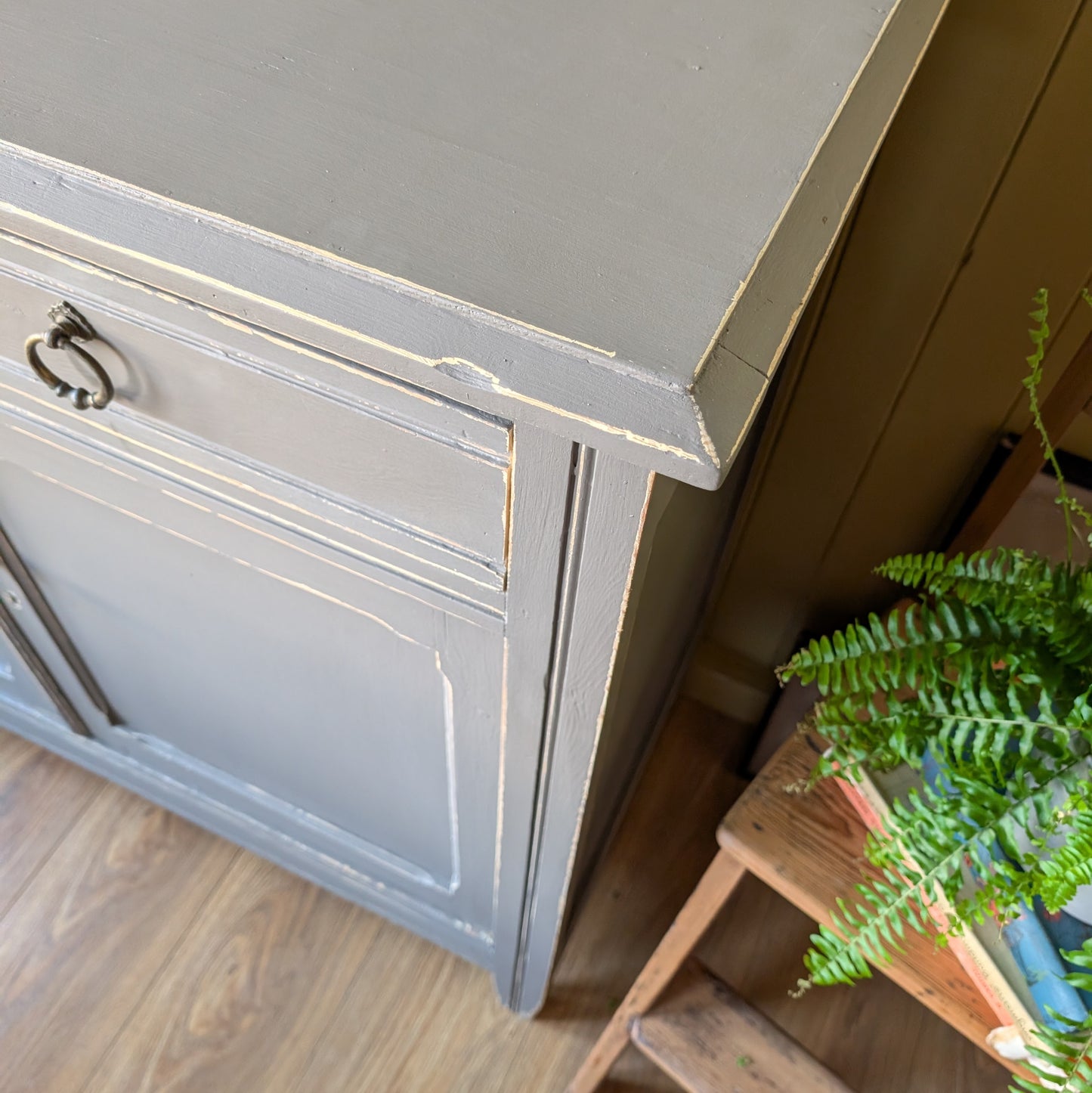 Rustic Painted French Cupboard