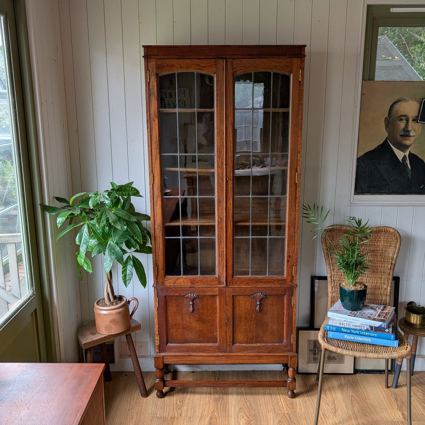 Glazed Oak Bookcase