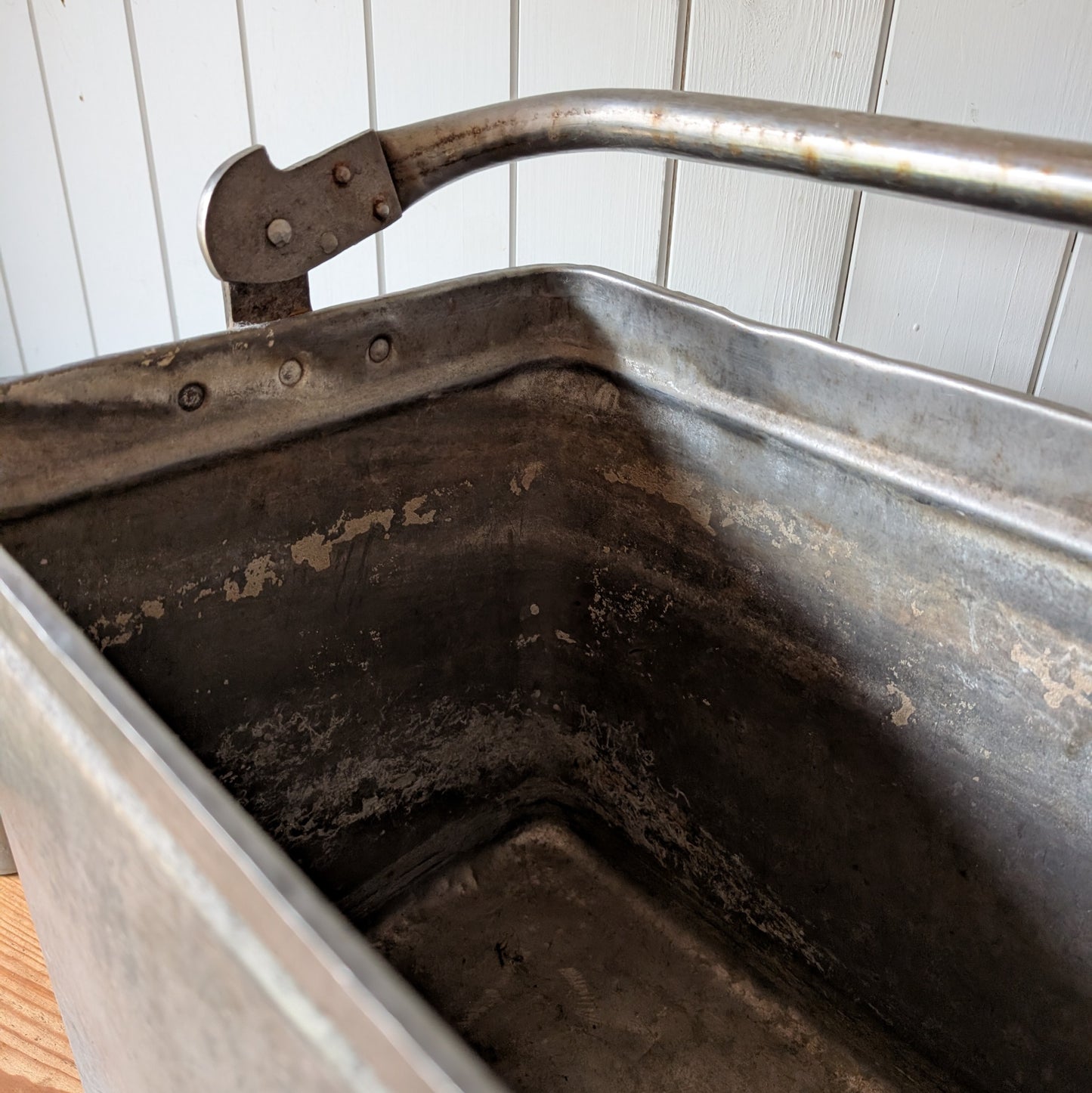 Vintage Galvanised Steel Military Bucket