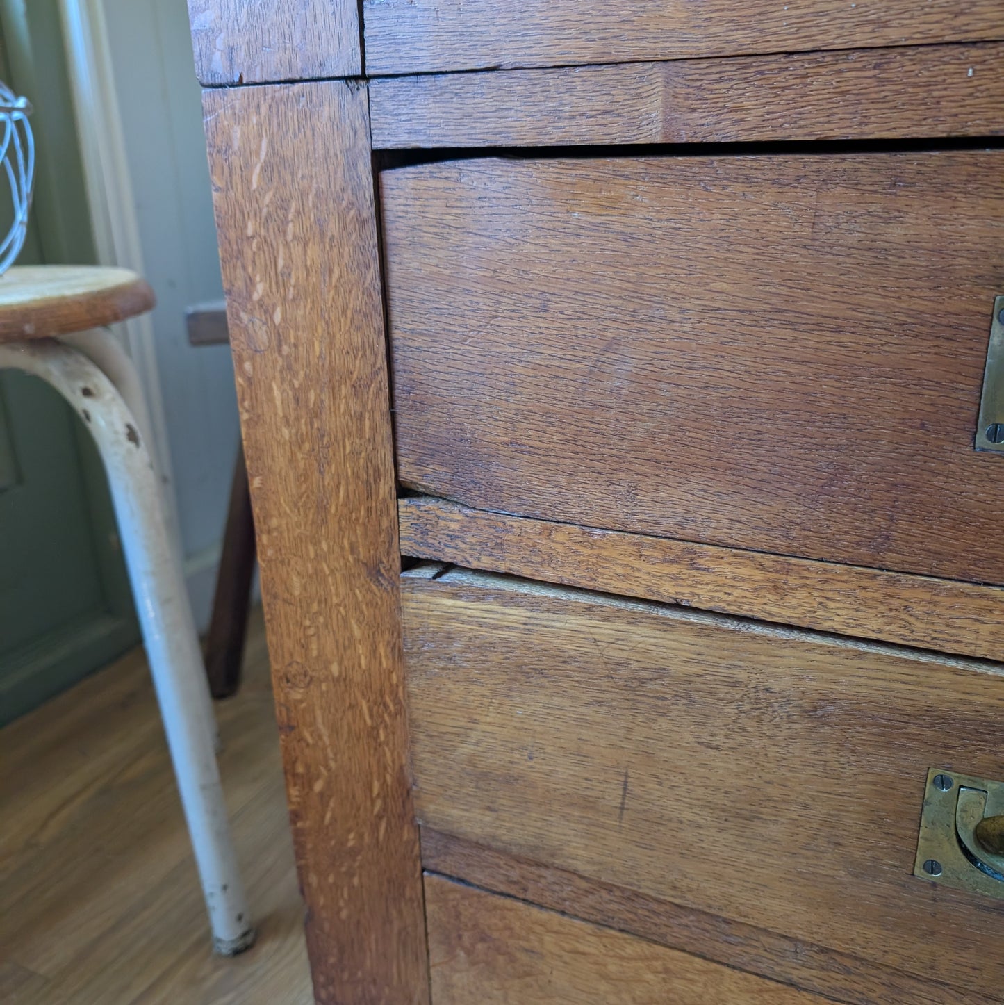 Antique Oak Bank of Drawers [ref:7380]